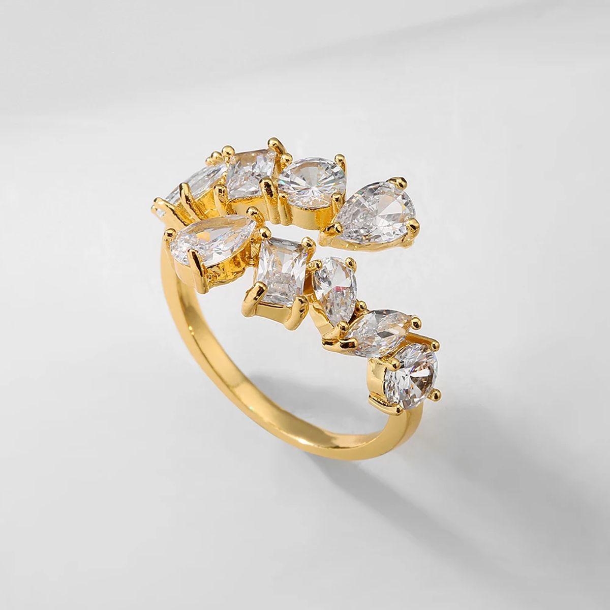 Brilliant Zirconia Open Rings for Women’s Chic Style Zakol - Women's Rings
