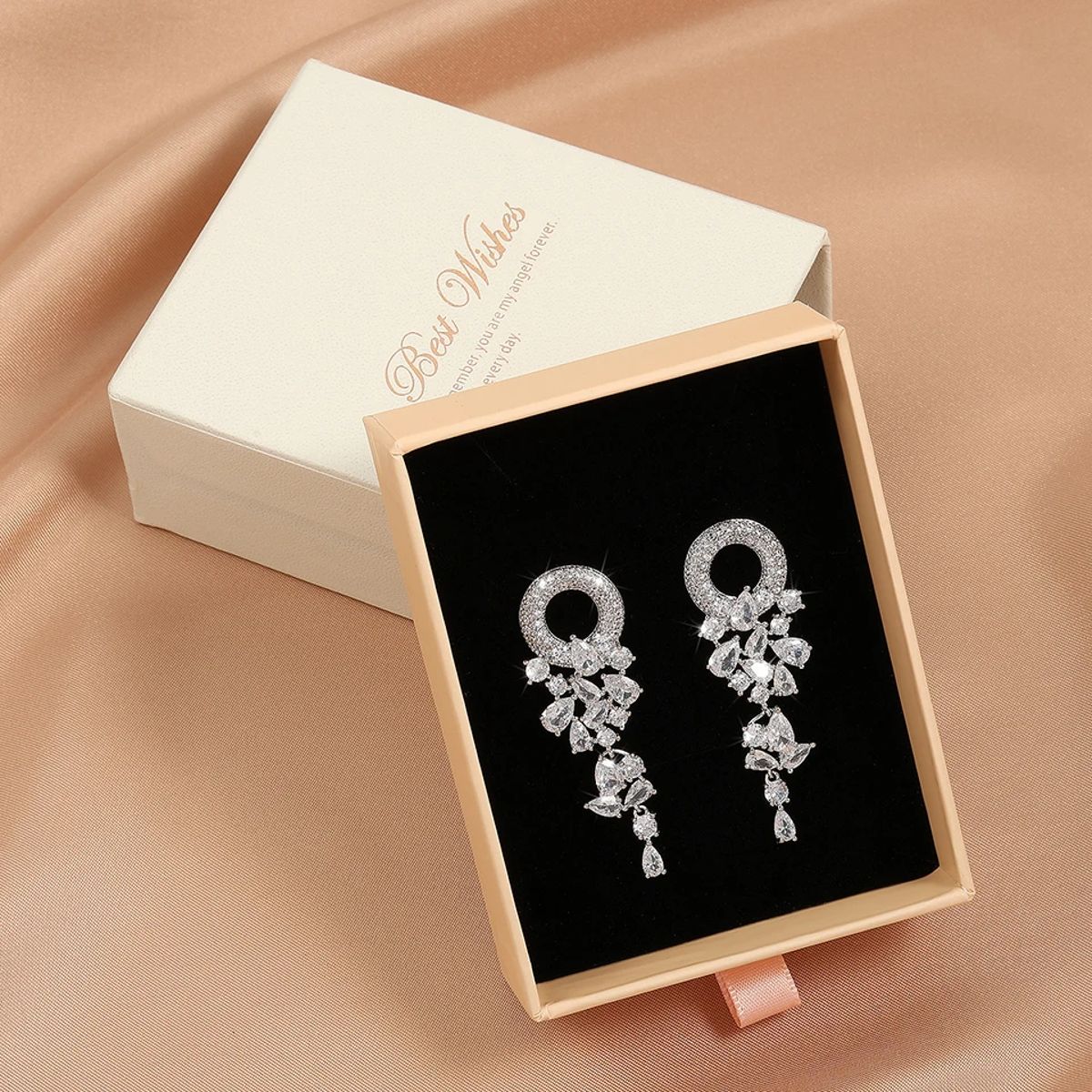 Elegant Marquise Cut Cubic Zirconia Dangle Earrings for Women Elegant Marquise Cut Cubic Zirconia Dangle Earrings for Women