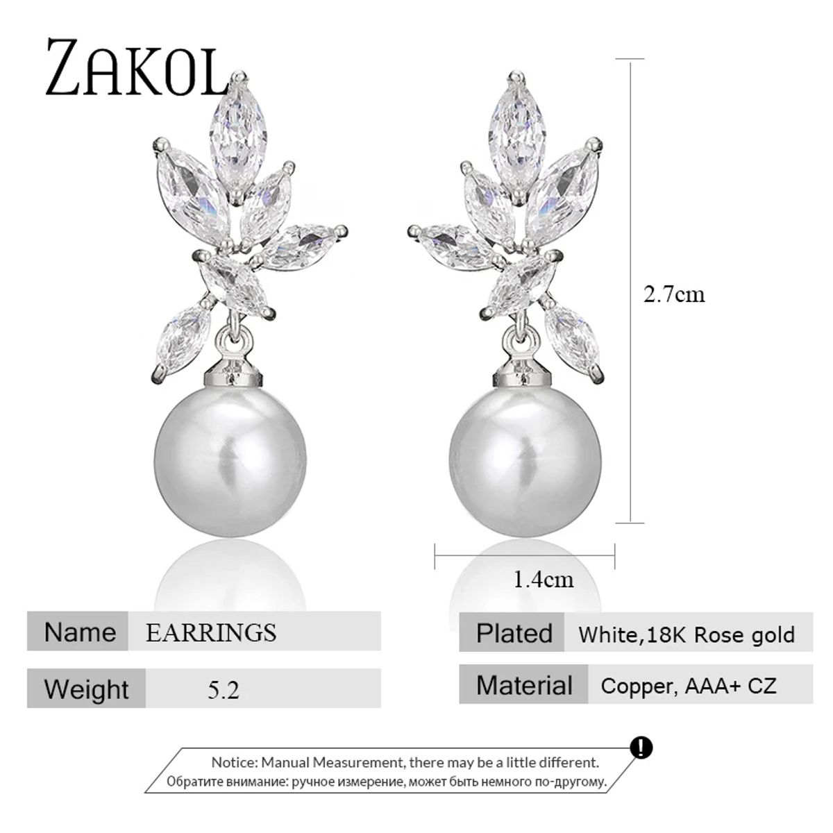 Elegant Cubic Zirconia Leaf Dangle Earrings for Women