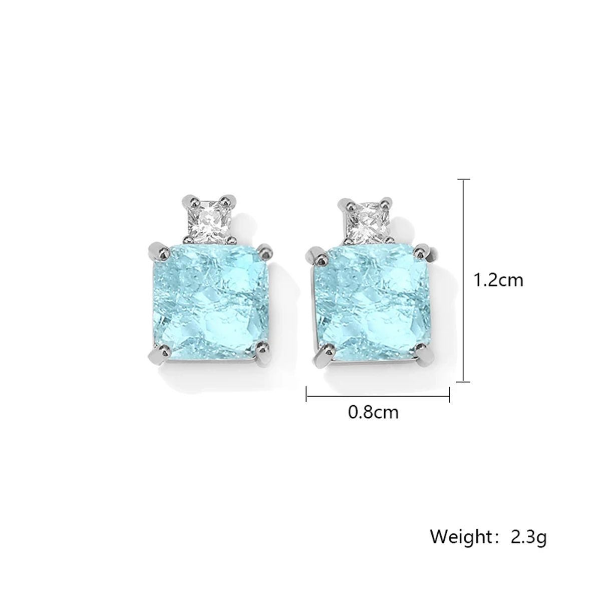 Elegant Square Cubic Zirconia Stud Earrings for Special Occasions Elegant Square Cubic Zirconia Stud Earrings for Special Occasions