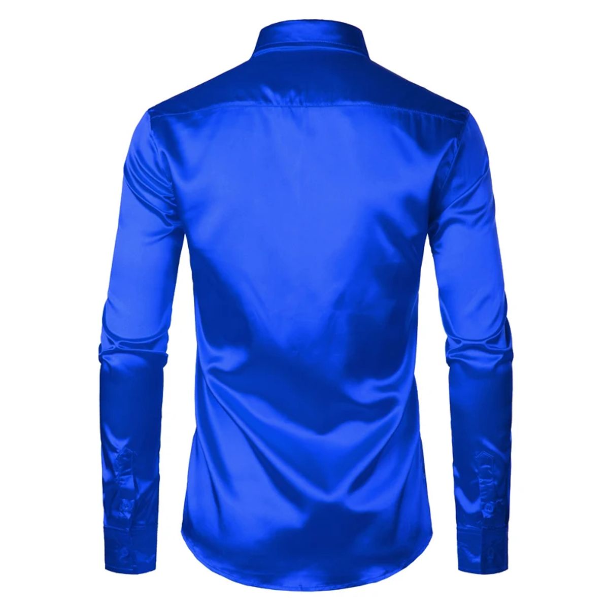 Elegant Men's Slim Fit Satin Shirt for Casual and Formal Occasions