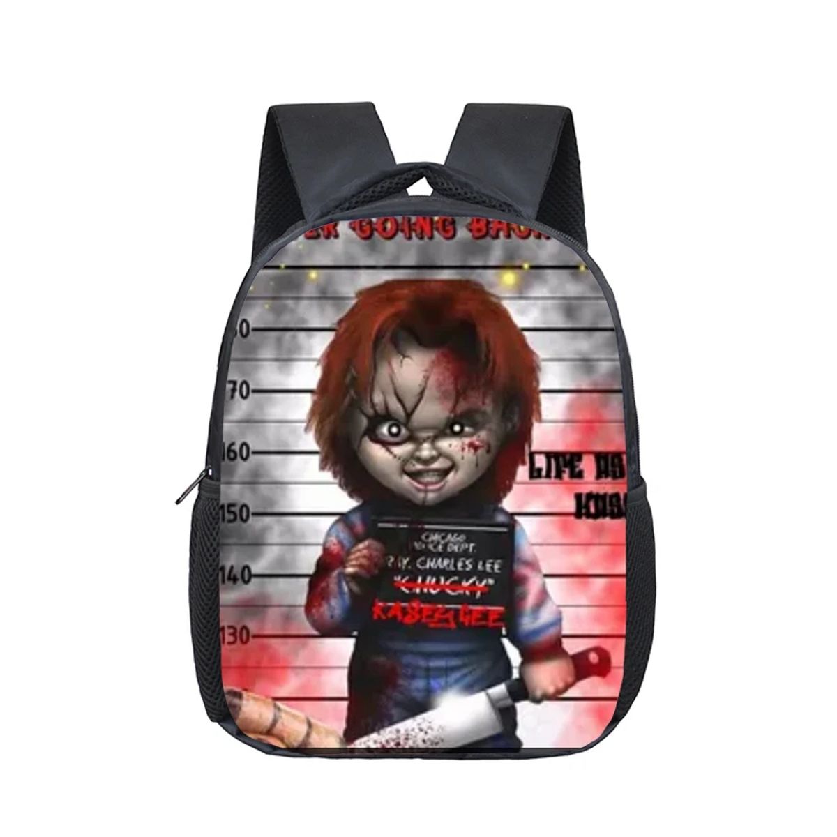 12-Inch Horror Movie-Inspired Chucky School Backpack for Kids