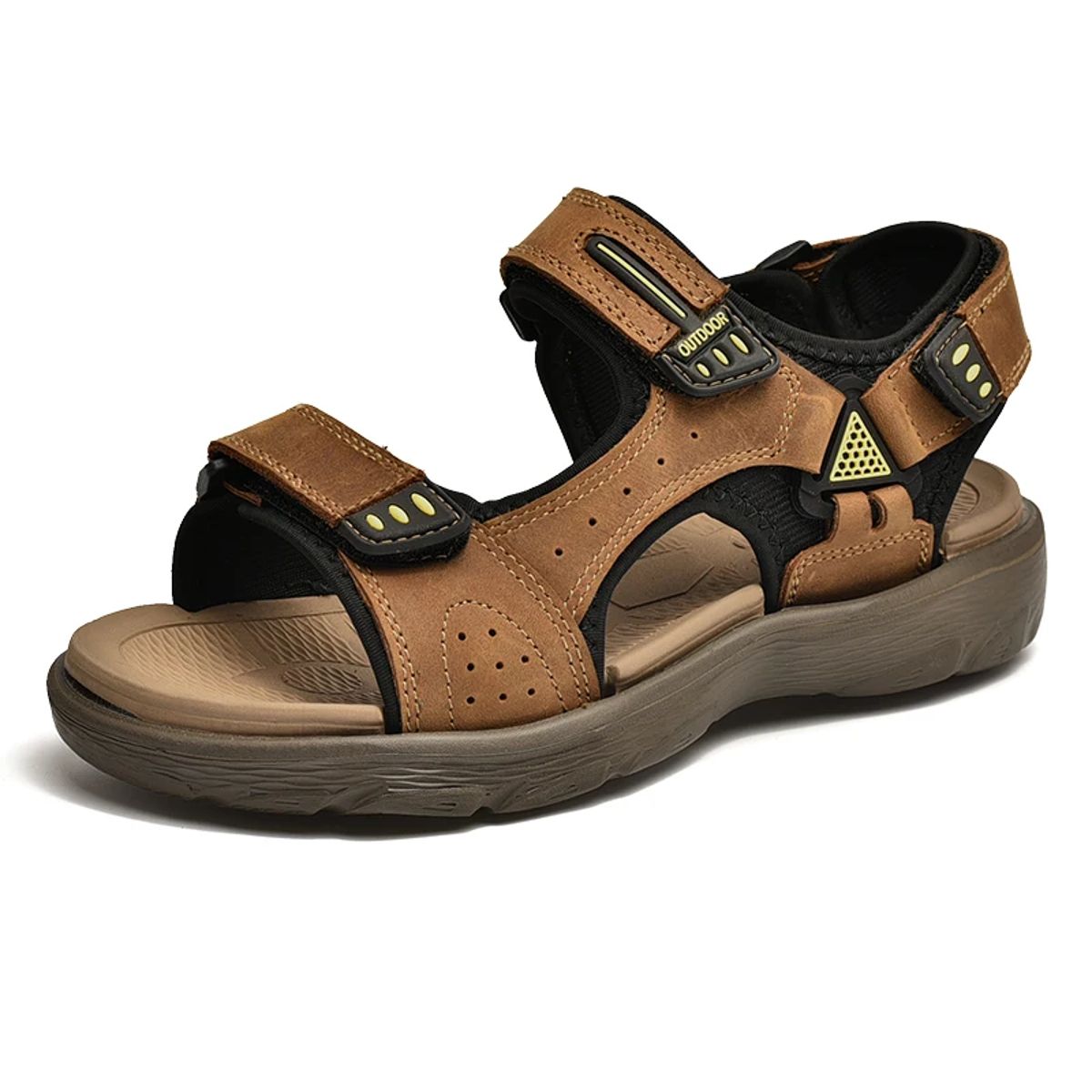 Classic Men’s Genuine Leather Sandals for Casual Outdoor Wear