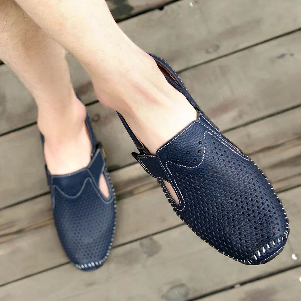 Breathable Casual Slip-On Loafers for Men, Summer Moccasins