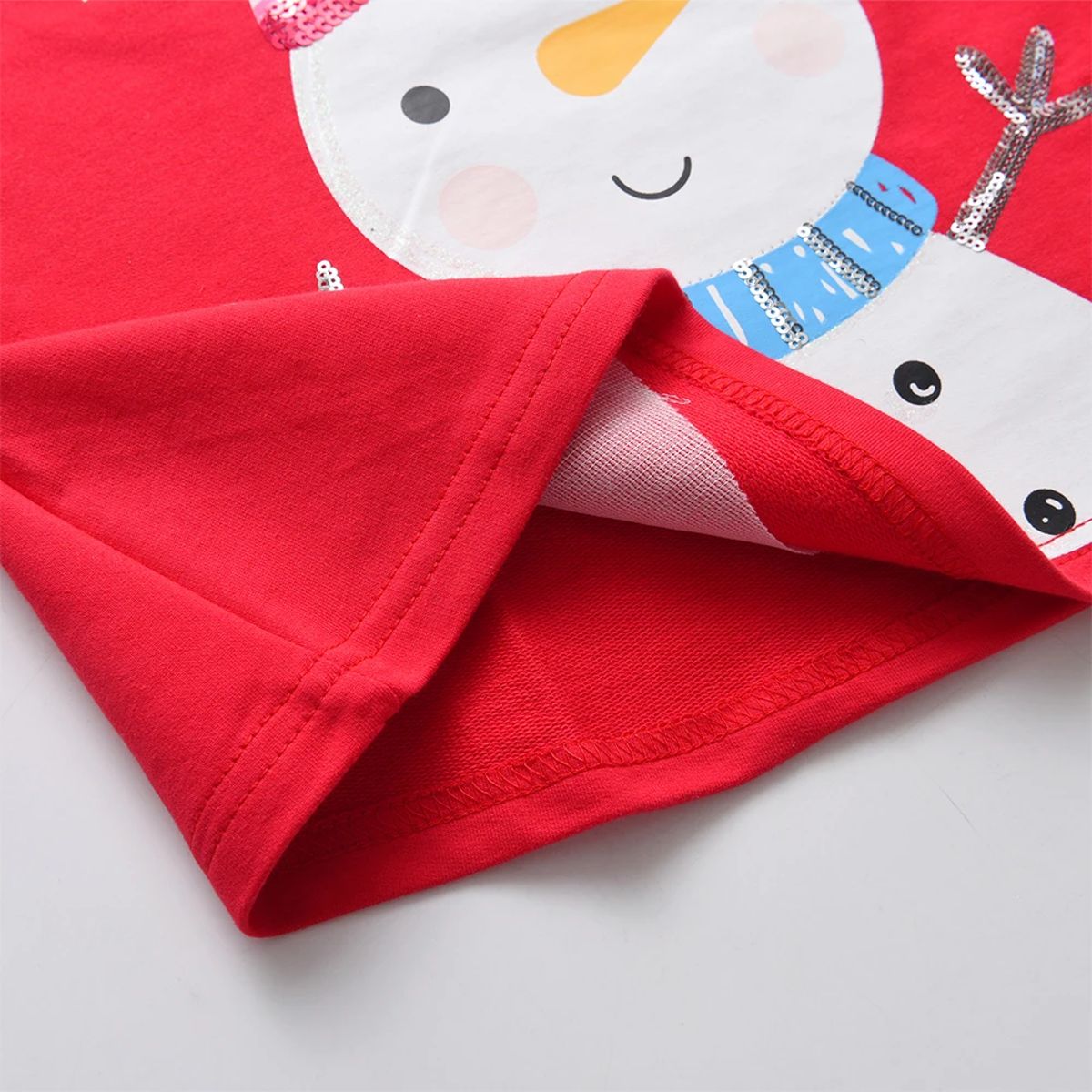 Charming Winter Dress for Girls with Snowman Design