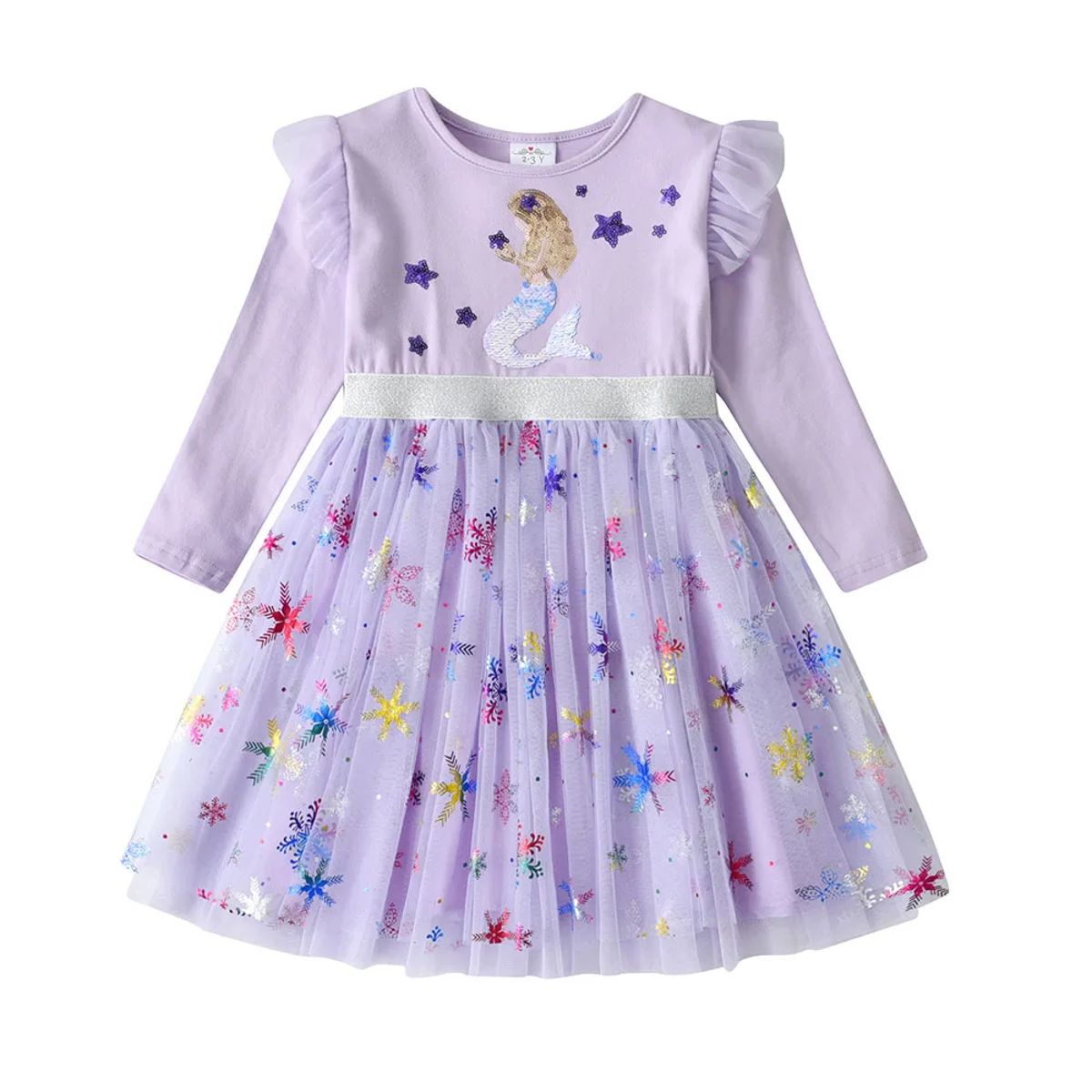 Sparkling Mermaid Princess Dress for Girls – Sequin Party Gown