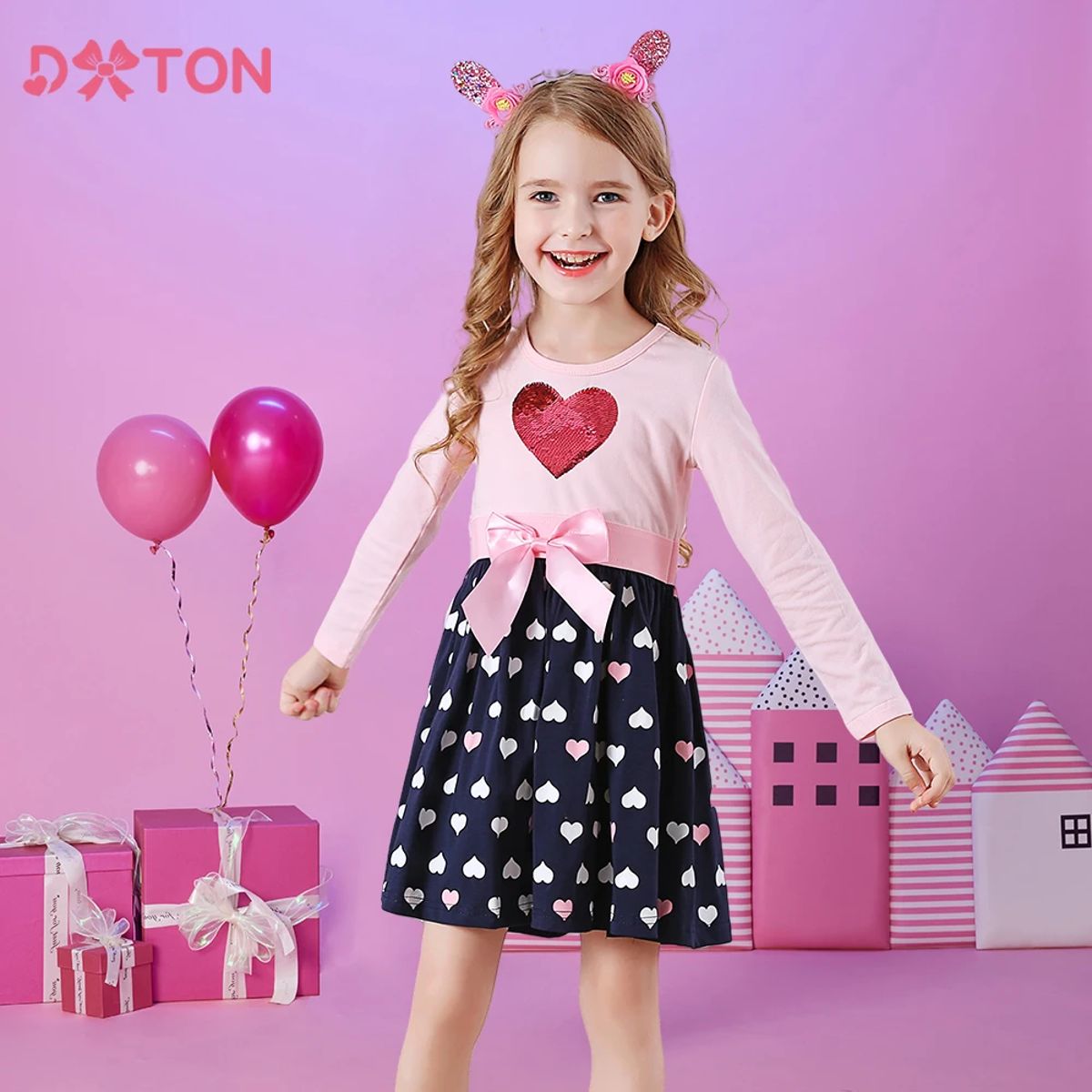 Charming Summer Casual Butterfly Sequined Dress for Little Girls