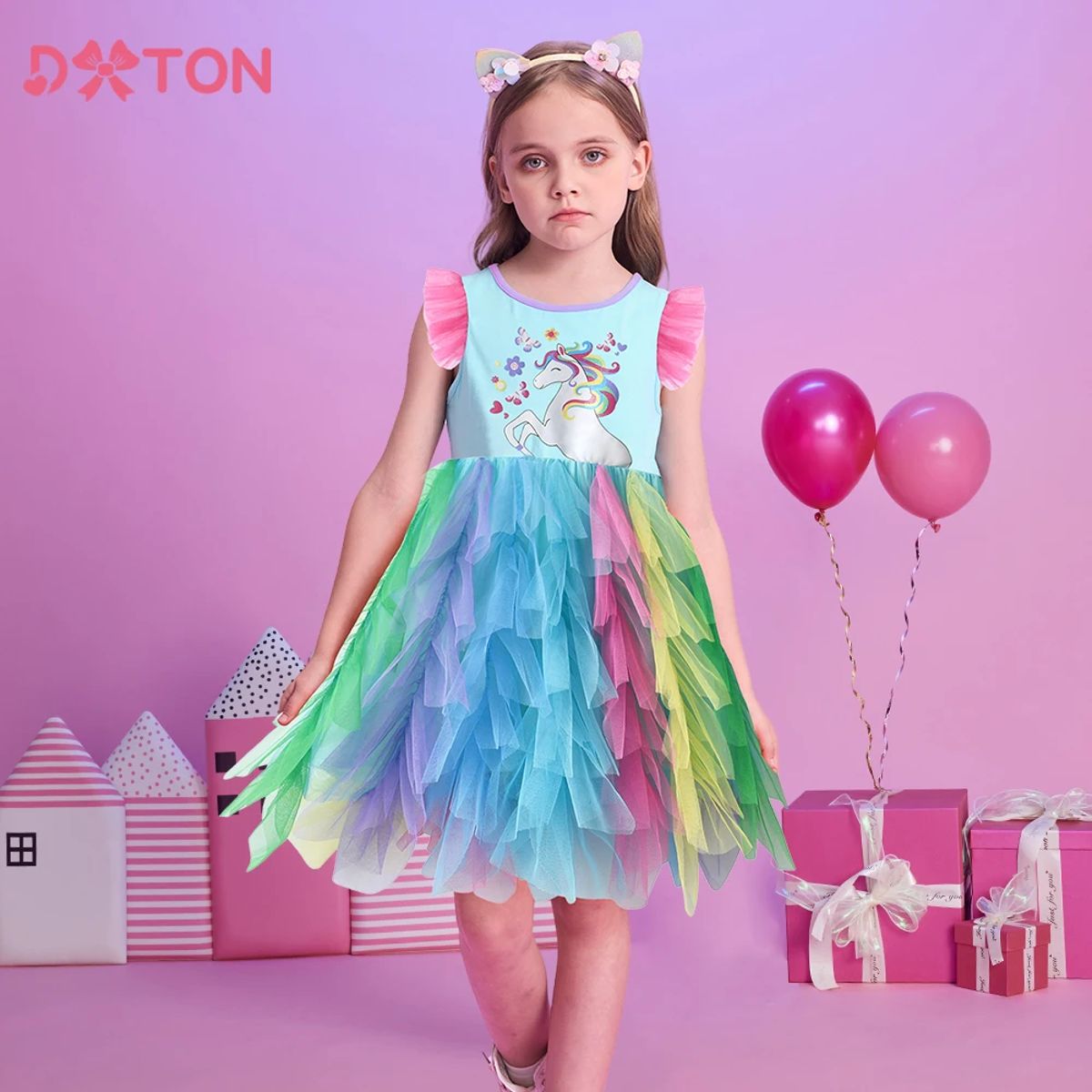 Magical Unicorn Princess Dress for Kids – Summer Party Style Magical Unicorn Princess Dress for Kids – Summer Party Style