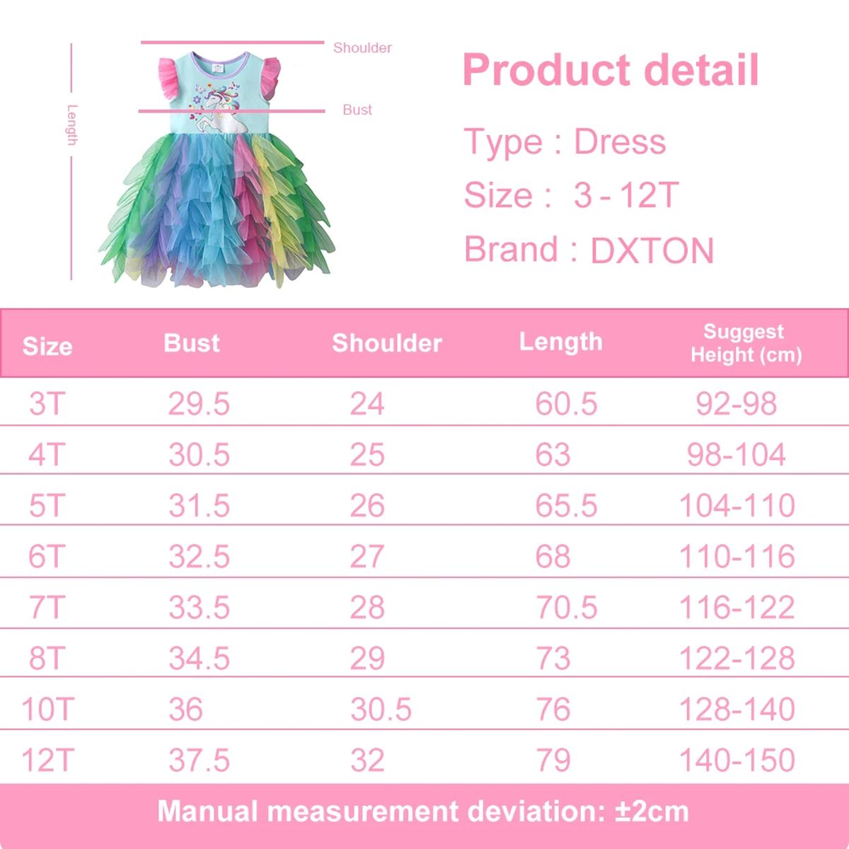 Magical Unicorn Princess Dress for Kids – Summer Party Style Magical Unicorn Princess Dress for Kids – Summer Party Style