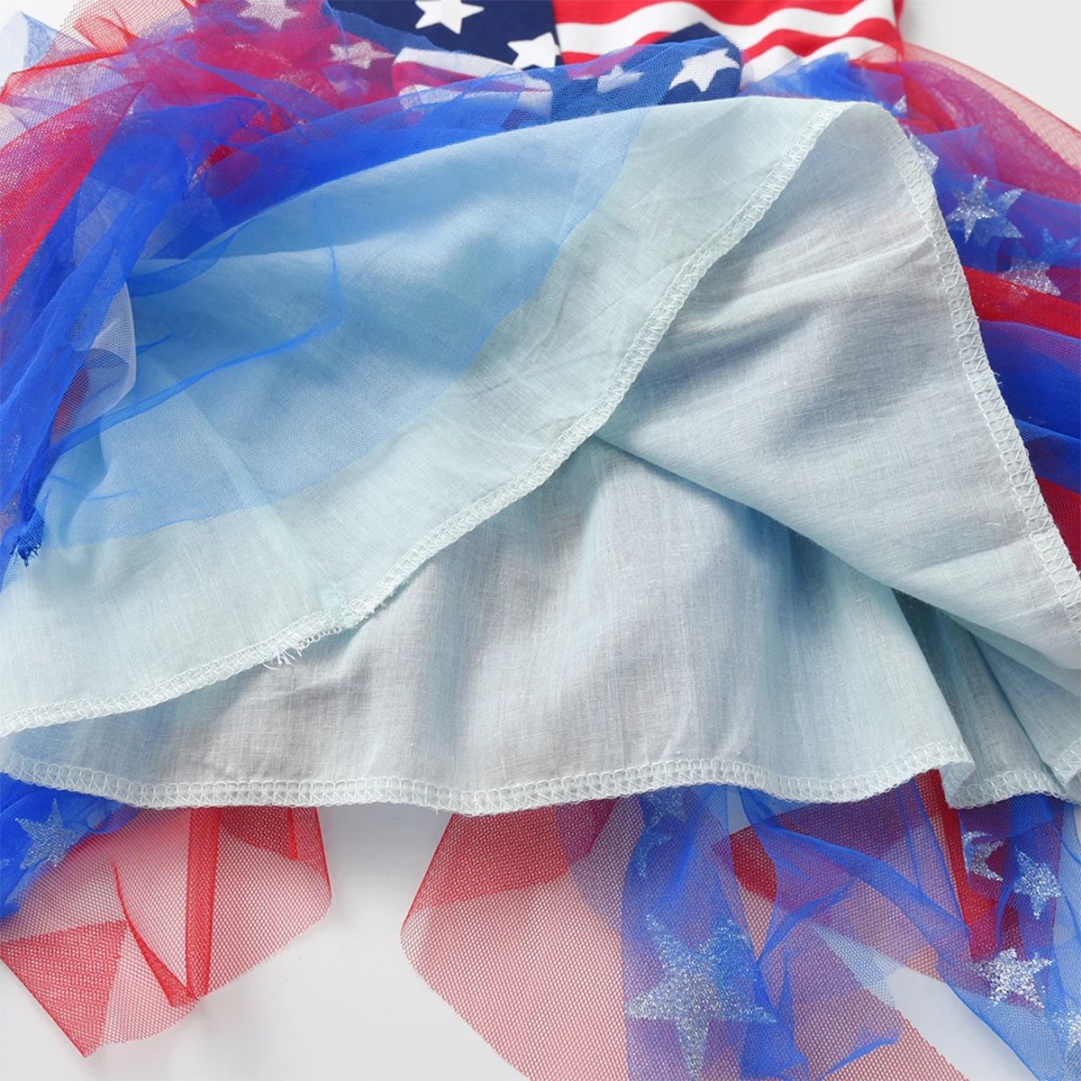 Striped Flag Print Sleeveless Dress for Girls – Summer Party Outfit Striped Flag Print Sleeveless Dress for Girls – Summer Party Outfit
