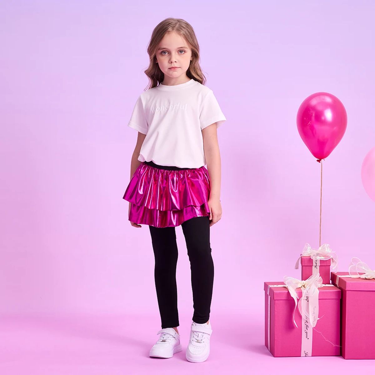 Stylish Fake Two-Piece Skirt Pants for Girls, Casual Leggings Stylish Fake Two-Piece Skirt Pants for Girls, Casual Leggings