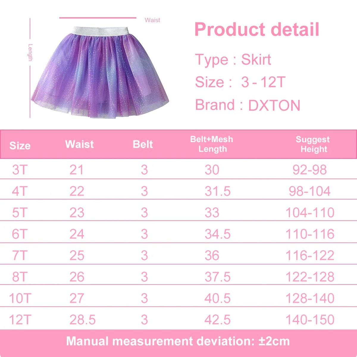 Charming Tulle Princess Skirt for Toddler and Kids Parties