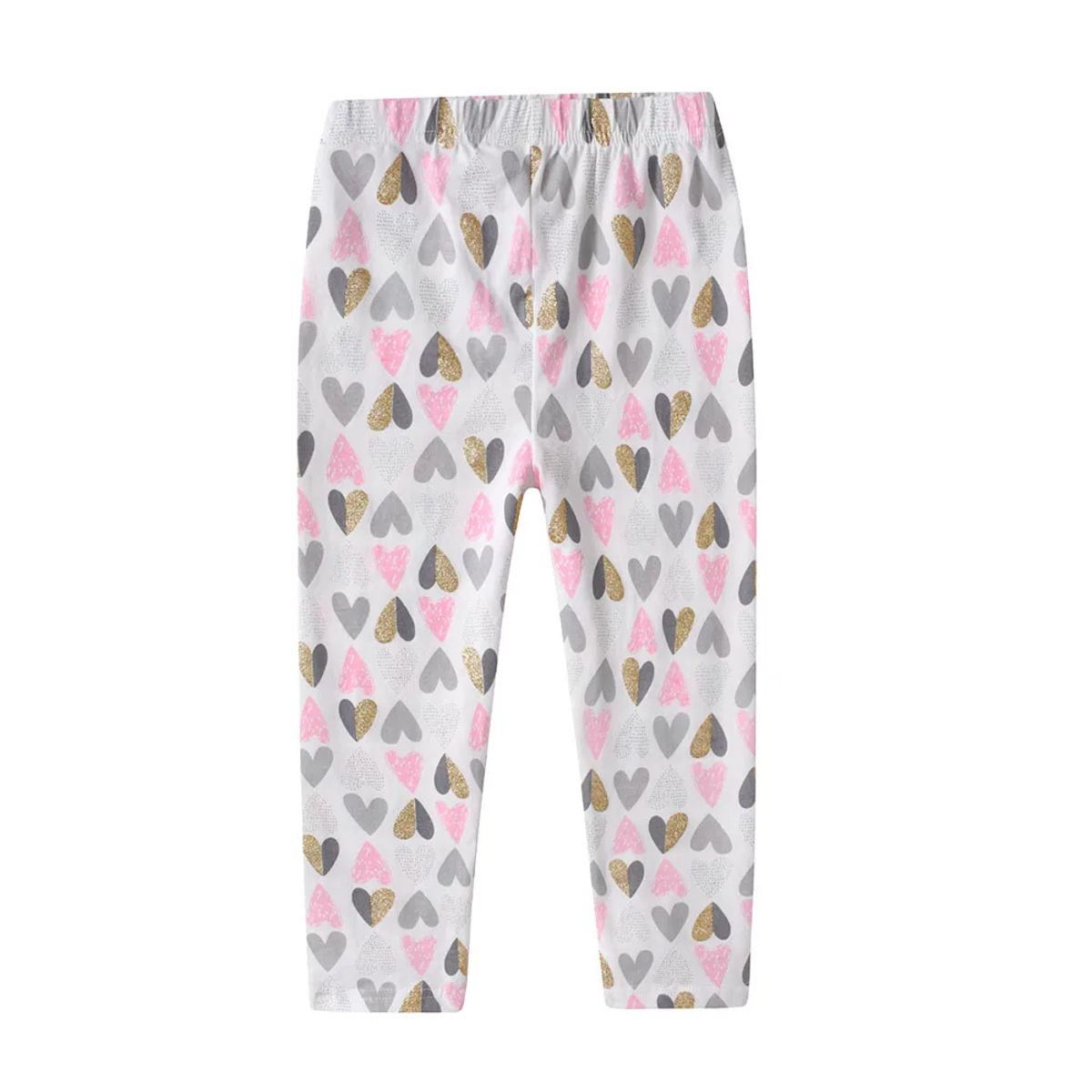 Comfortable and Stylish Heart-Printed Leggings for Baby Girls Comfortable and Stylish Heart-Printed Leggings for Baby Girls