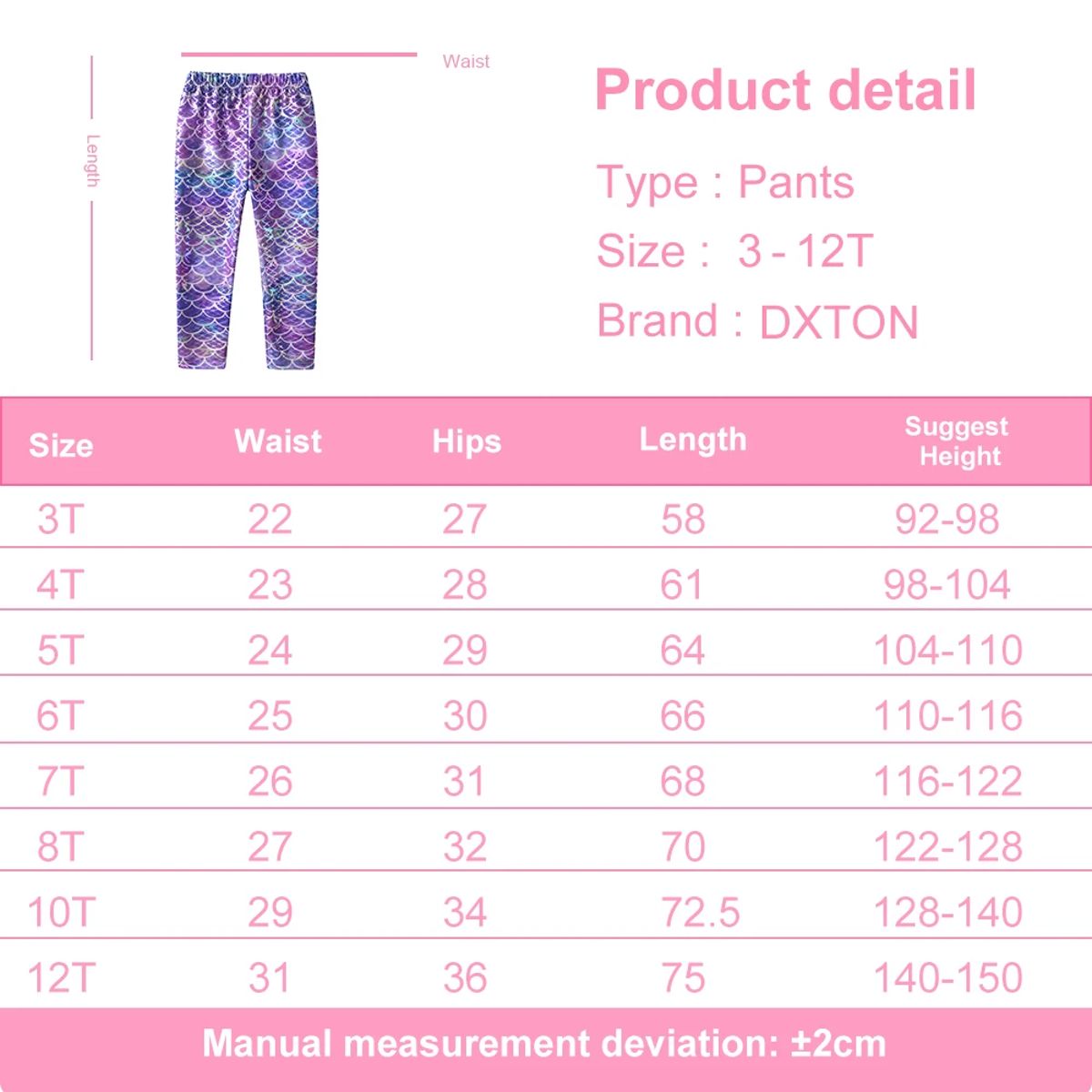 Mermaid-Themed Leggings for Girls, Comfortable Skinny Pants Mermaid-Themed Leggings for Girls, Comfortable Skinny Pants