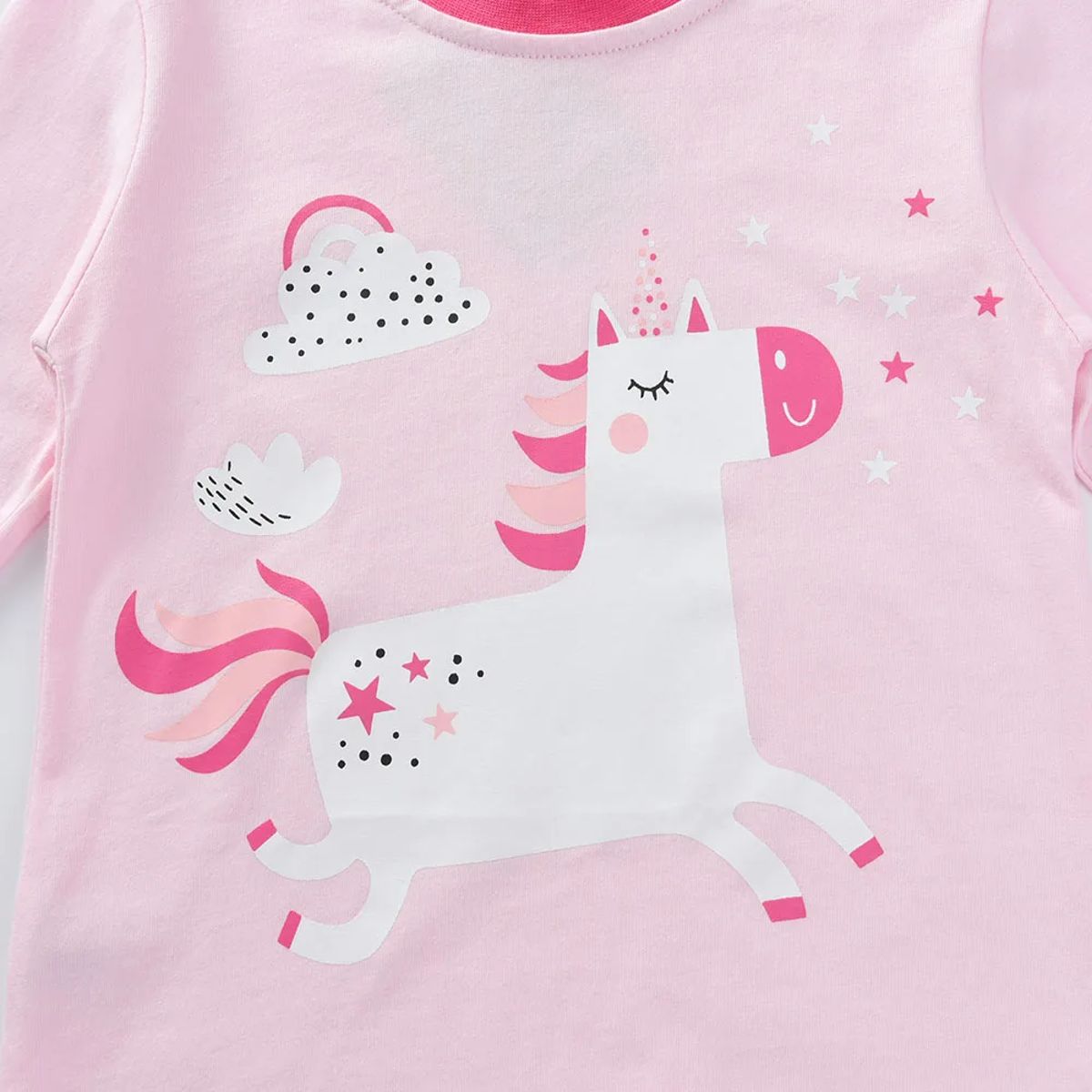 Adorable Unicorn Print Cotton Pajama Set for Girls