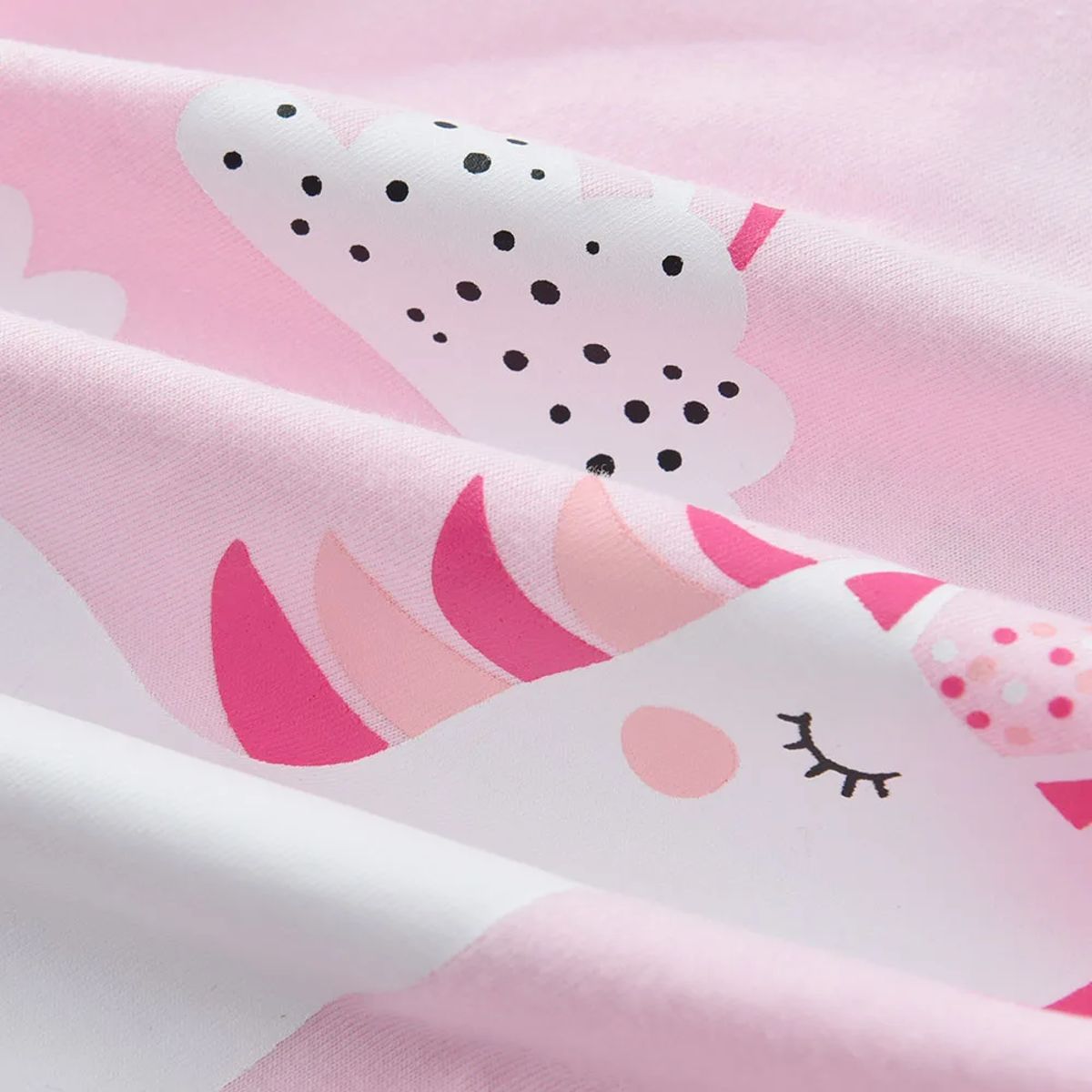 Adorable Unicorn Print Cotton Pajama Set for Girls