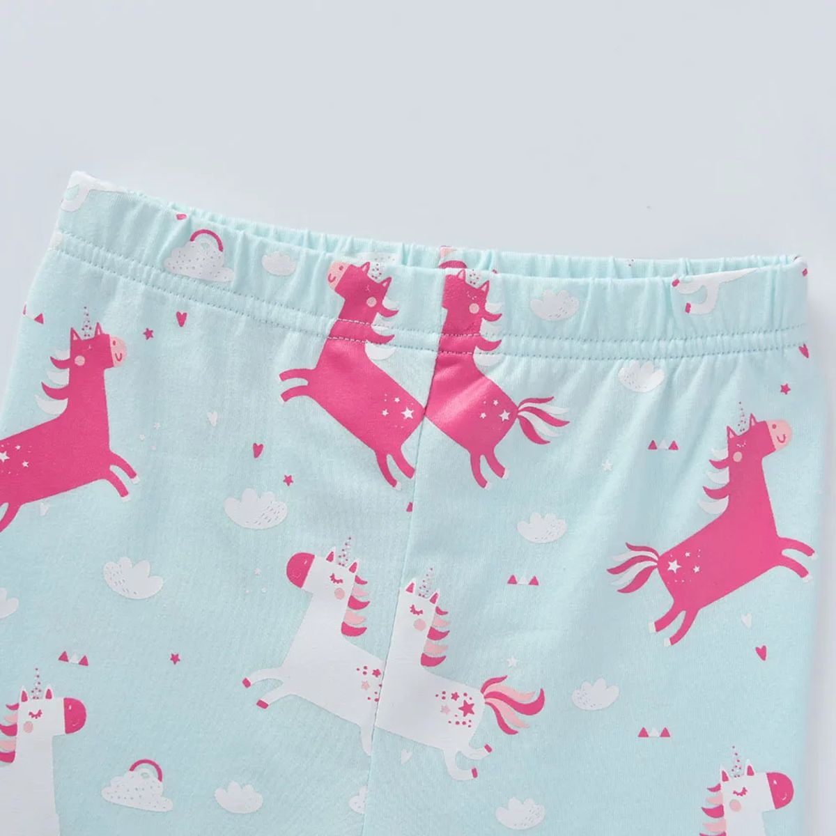 Adorable Unicorn Print Cotton Pajama Set for Girls