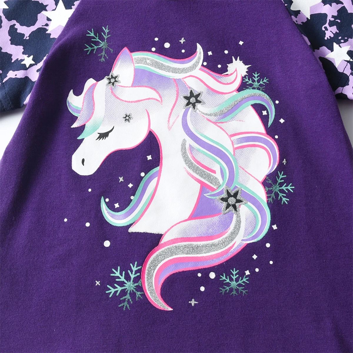 Adorable Unicorn Print Girls' Outfit – Long Sleeve Top & Leggings Adorable Unicorn Print Girls' Outfit – Long Sleeve Top & Leggings