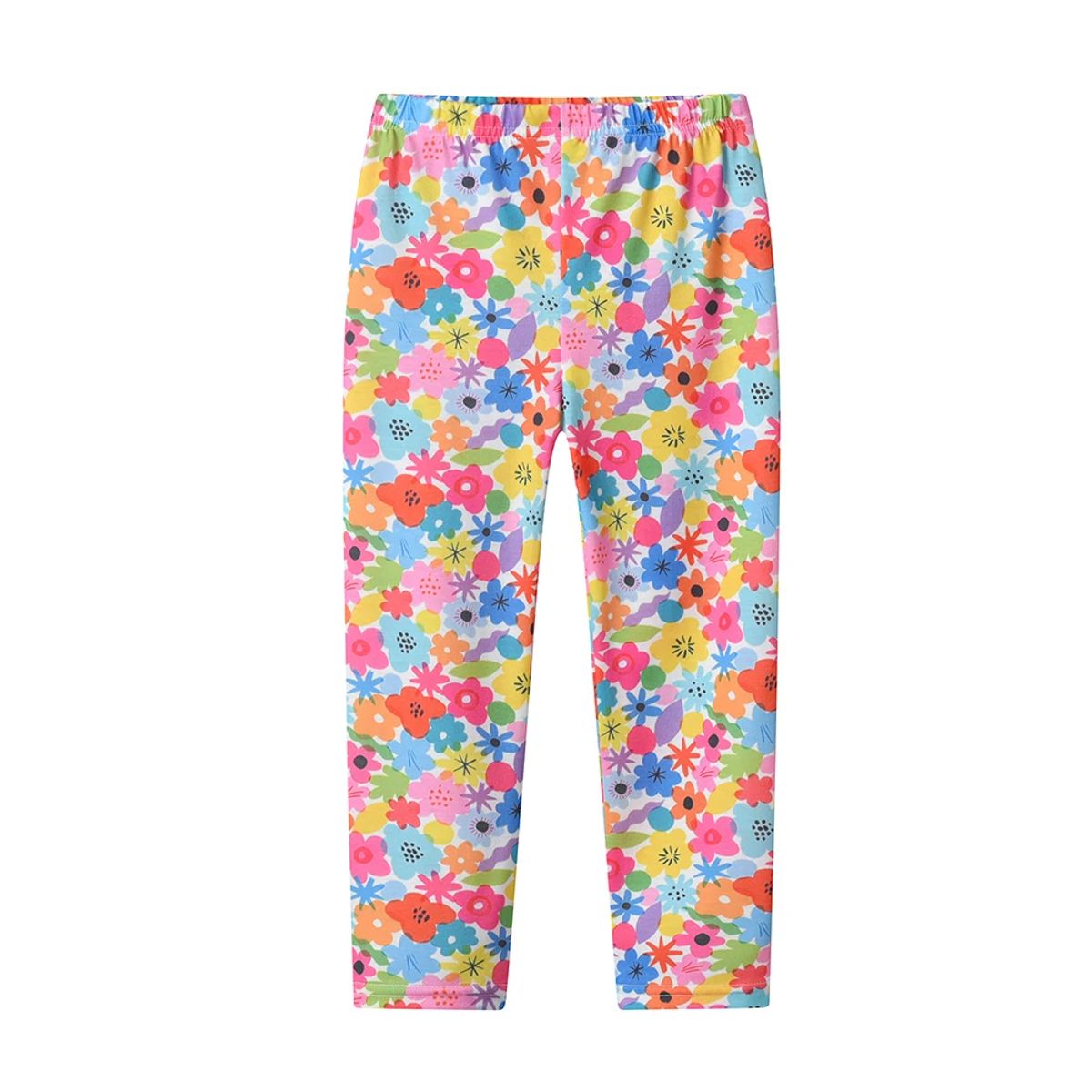 Cozy 2-Piece Girls Pajama Set with Rabbit Floral Design