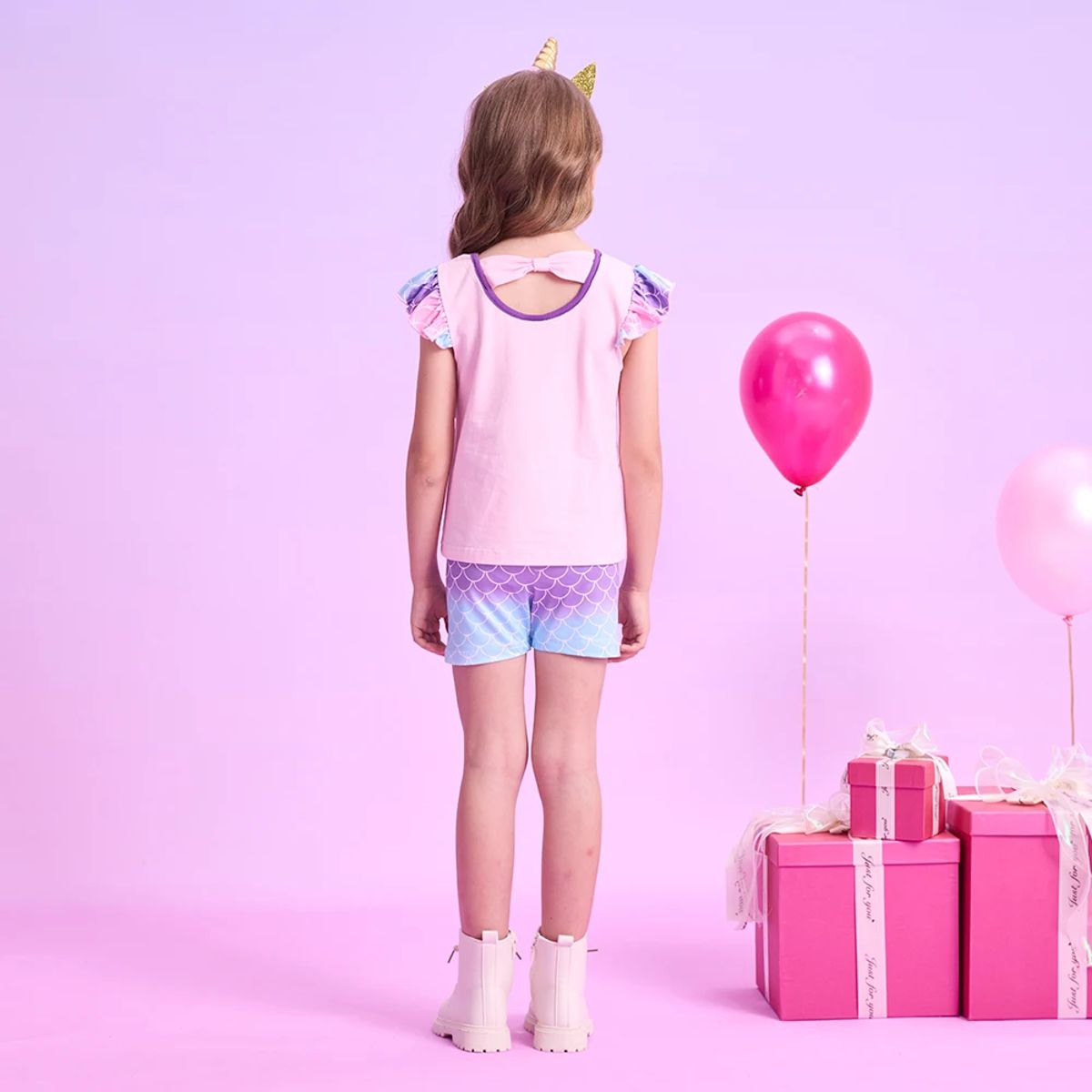 Summer Mermaid-Themed 2-Piece Clothing Set for Girls Summer Mermaid-Themed 2-Piece Clothing Set for Girls