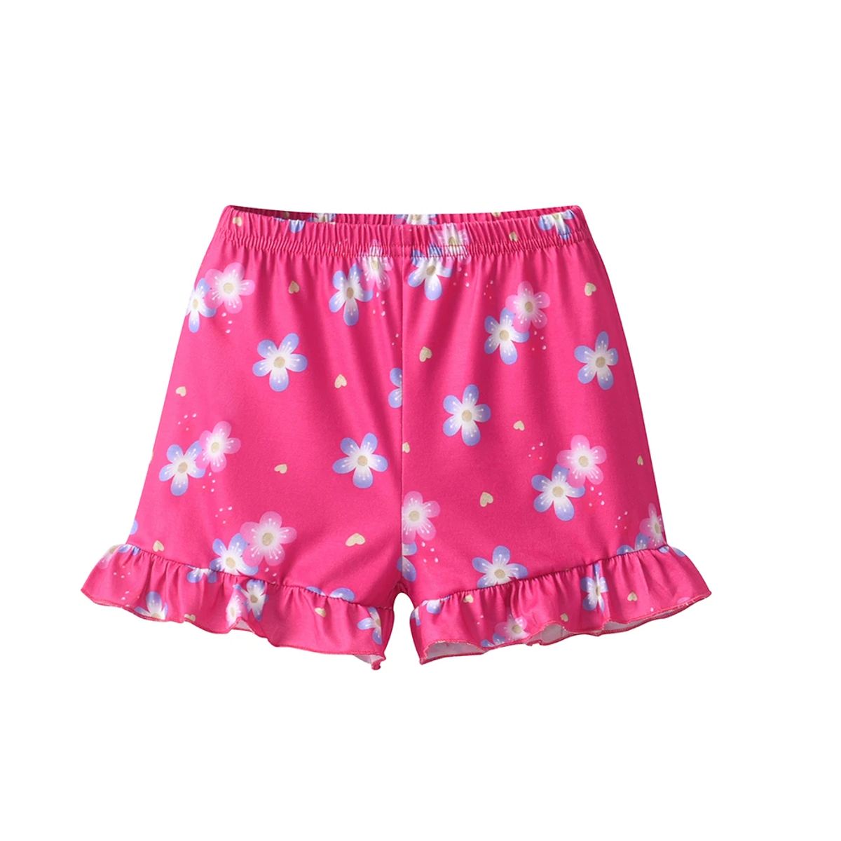 Unicorn Floral Summer Clothing Set for Girls, Casual 2-Piece Outfit Unicorn Floral Summer Clothing Set for Girls, Casual 2-Piece Outfit