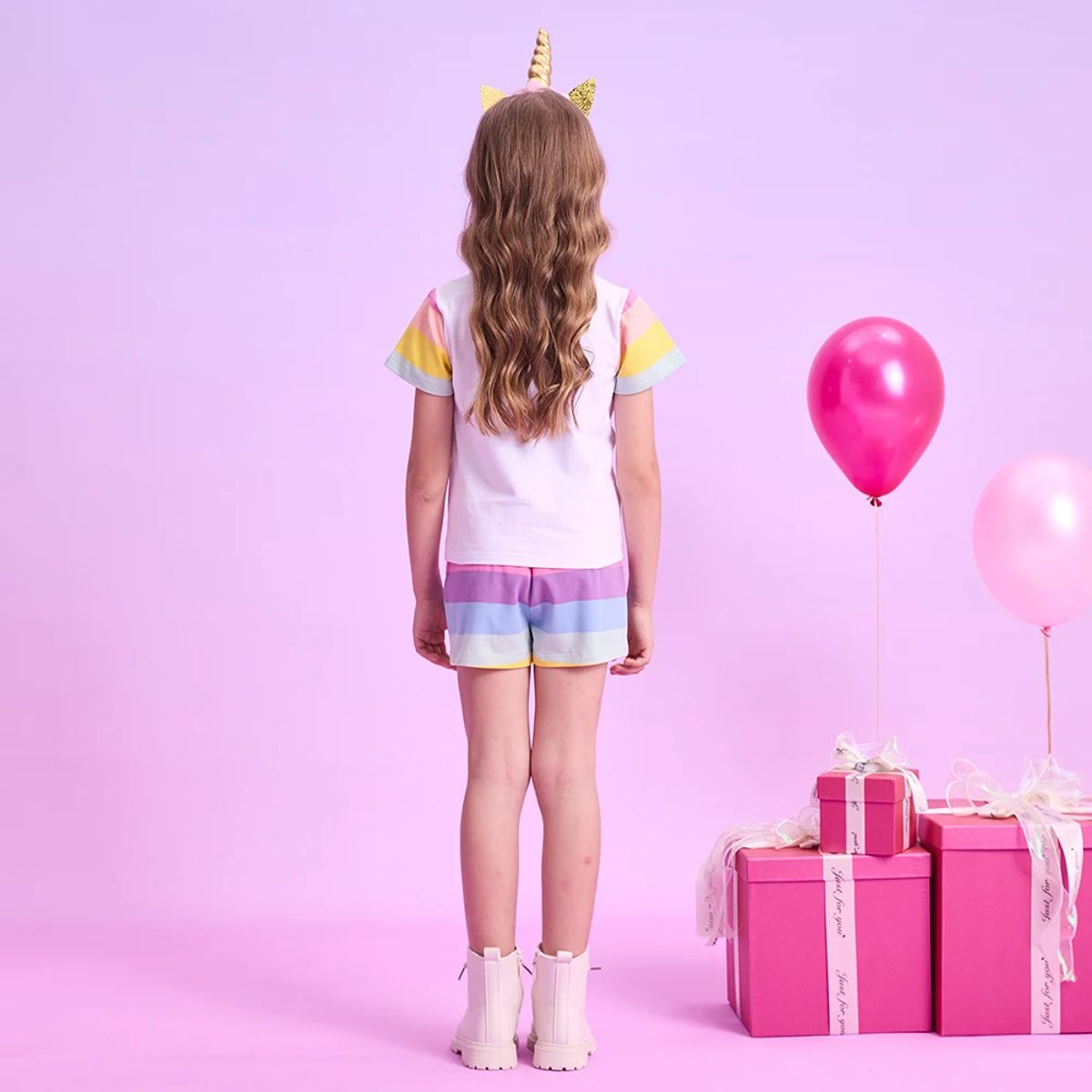 Adorable 2-Piece Summer Set for Girls with Unicorn Design