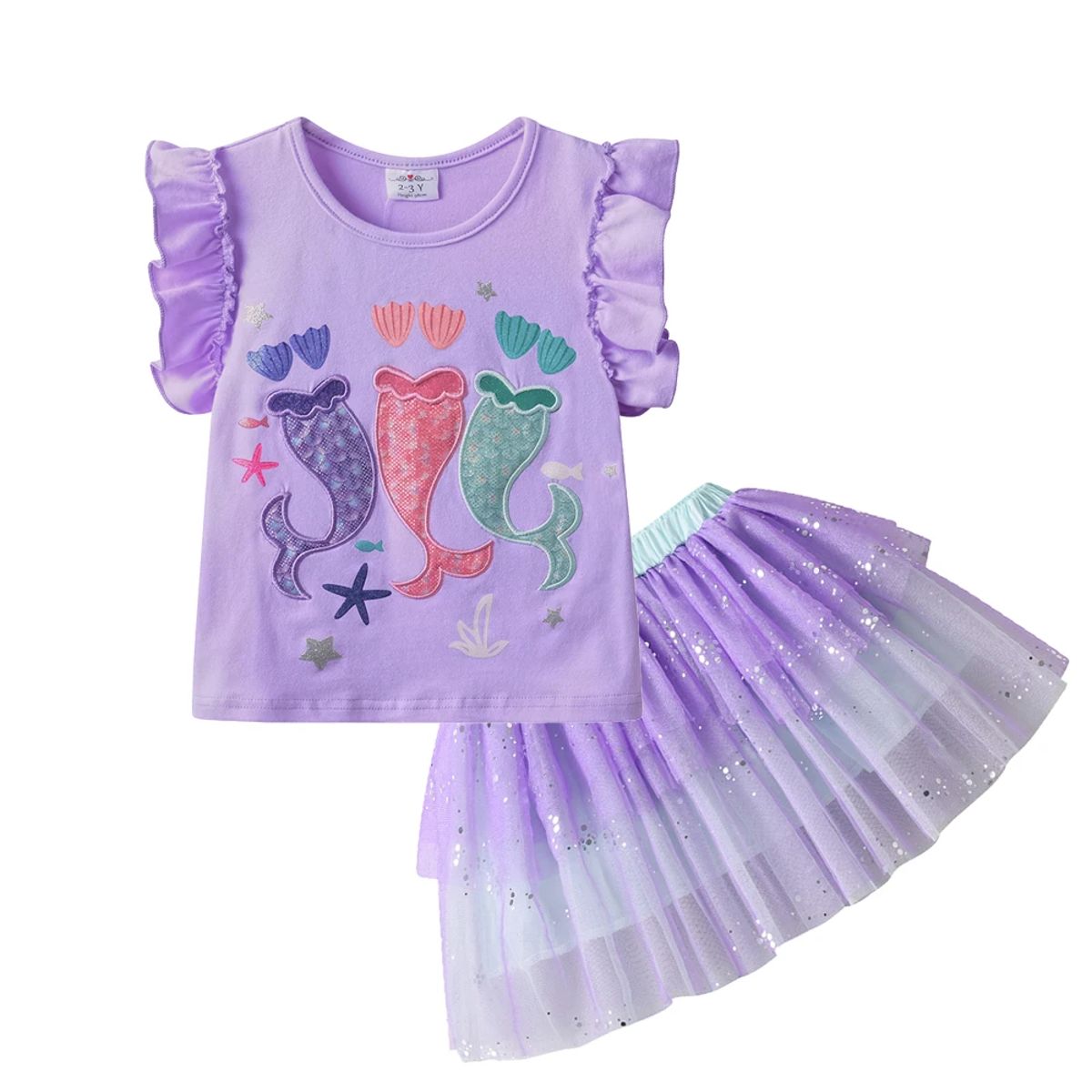 Charming Princess Clothing Set with Tutu Skirt for Girls