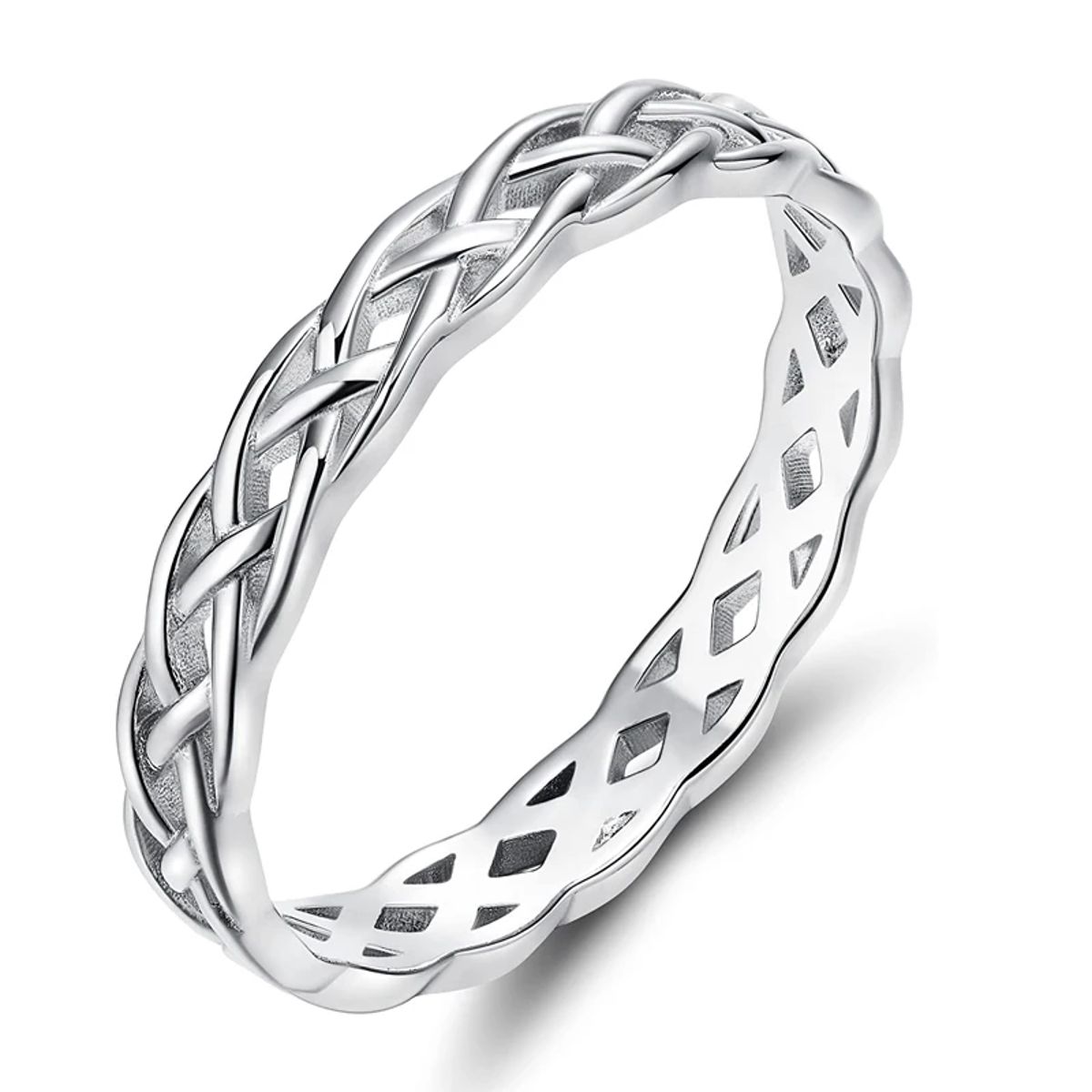 Elegant 925 Sterling Silver Celtic Knot Eternity Ring Elegant 925 Sterling Silver Celtic Knot Eternity Ring