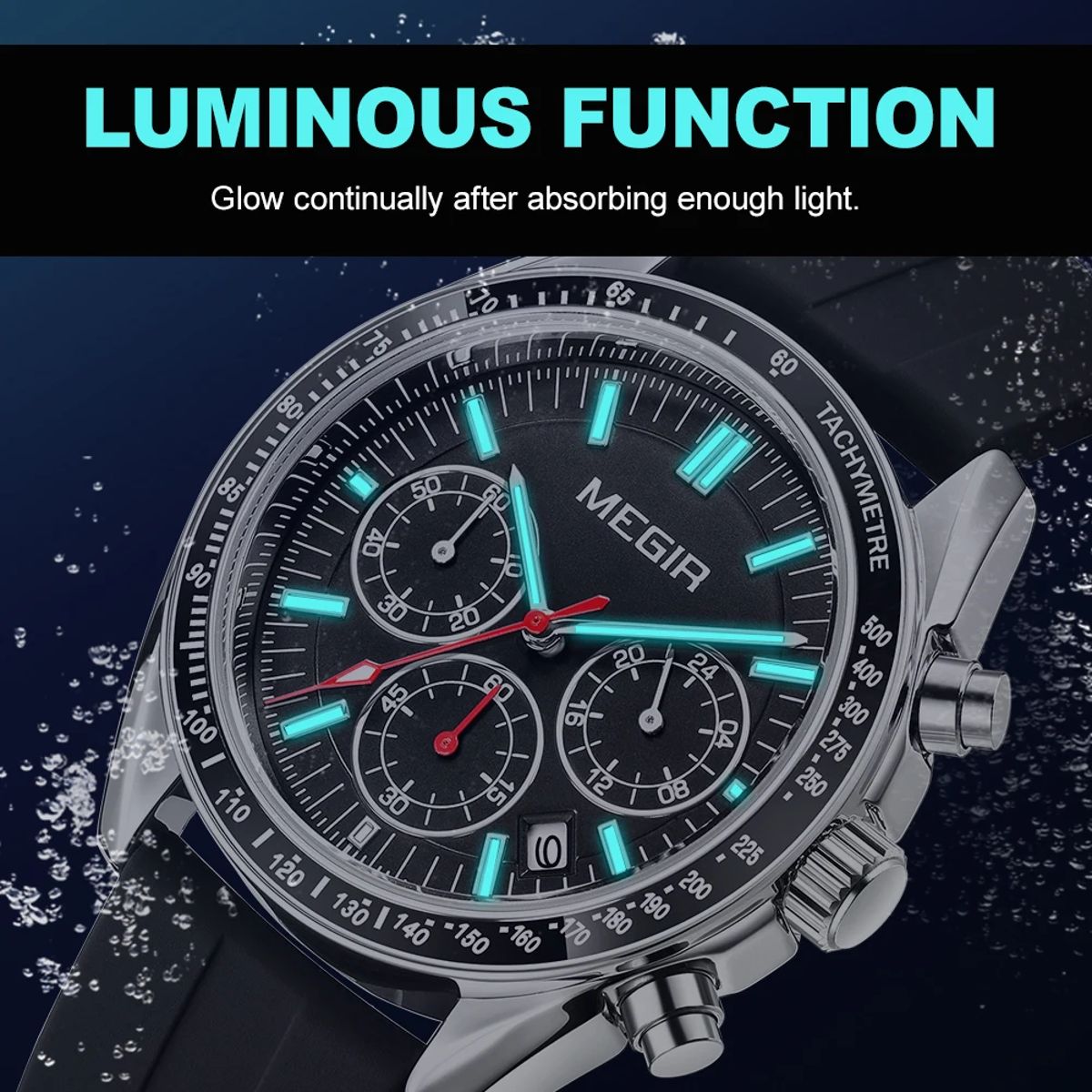 Men's Multifunction Sports Watch with Chronograph and Waterproof Features Men's Multifunction Sports Watch with Chronograph and Waterproof Features