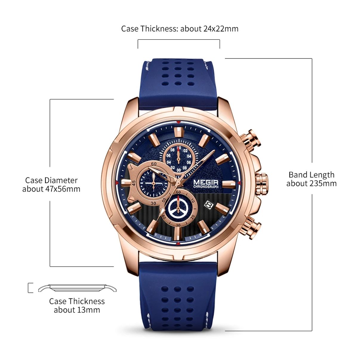 Luxury Business Watch for Men with Leather Strap and Waterproof Features