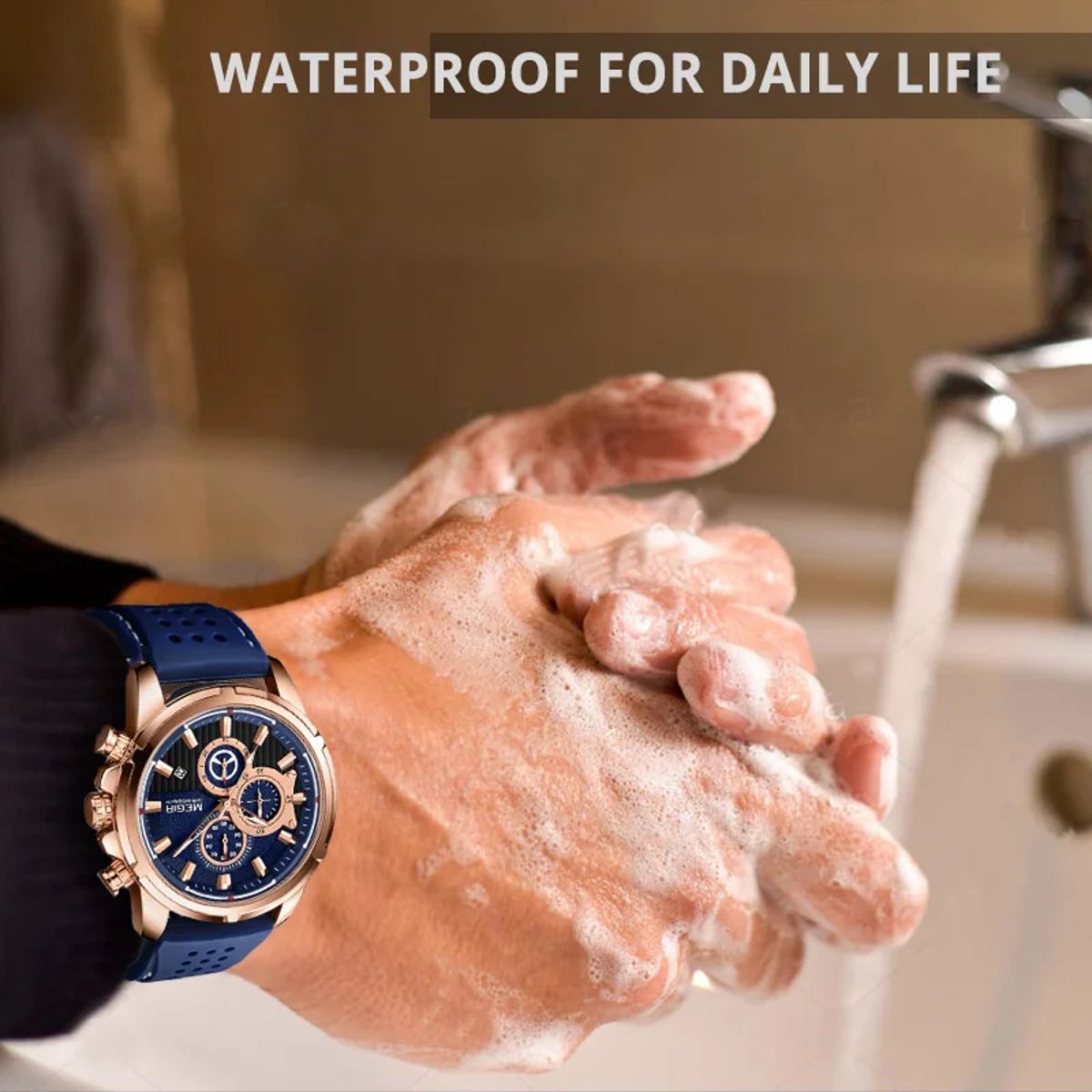 Luxury Business Watch for Men with Leather Strap and Waterproof Features