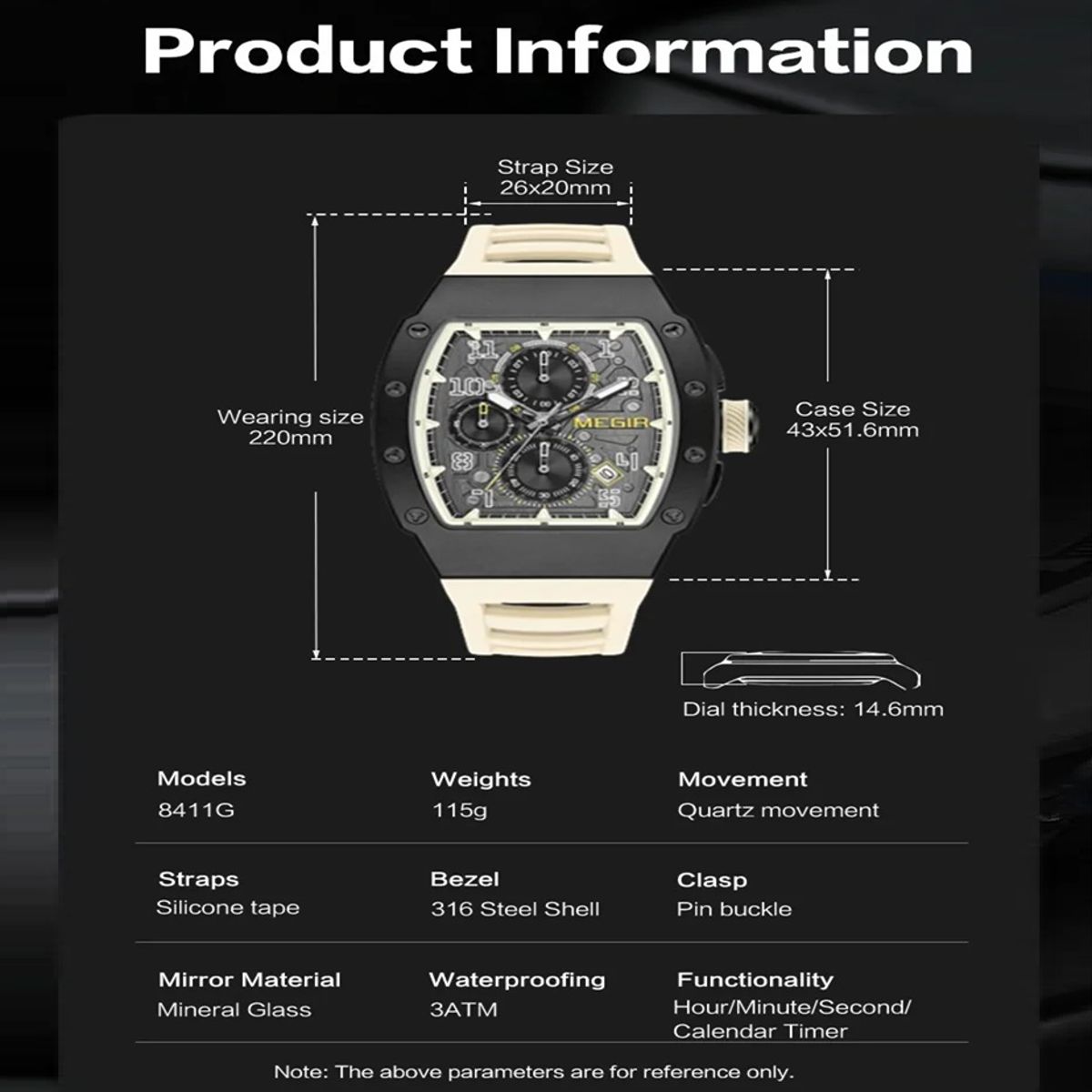 Luxury Quartz Sports Watch with Chronograph and Large Dial Luxury Quartz Sports Watch with Chronograph and Large Dial