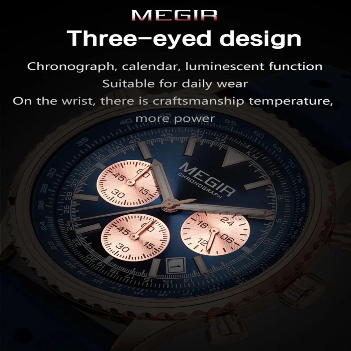 Luxury Sports Quartz Watch with Chronograph and Waterproof Features Luxury Sports Quartz Watch with Chronograph and Waterproof Features