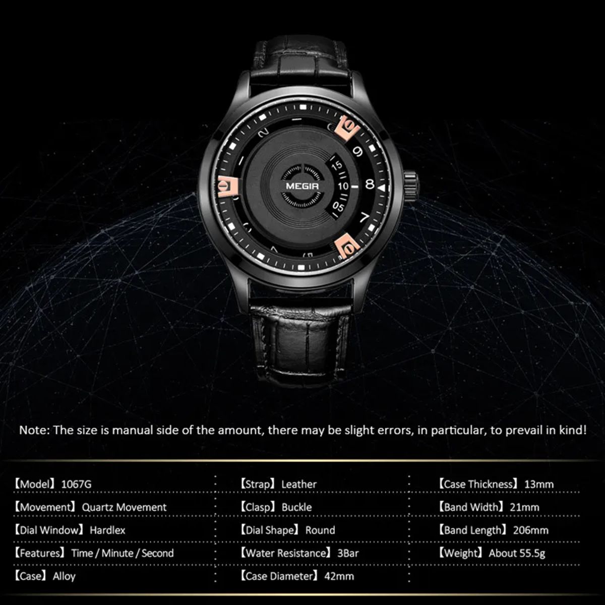 Stylish Sport Quartz Watch with Leather Strap and Large Dial Stylish Sport Quartz Watch with Leather Strap and Large Dial