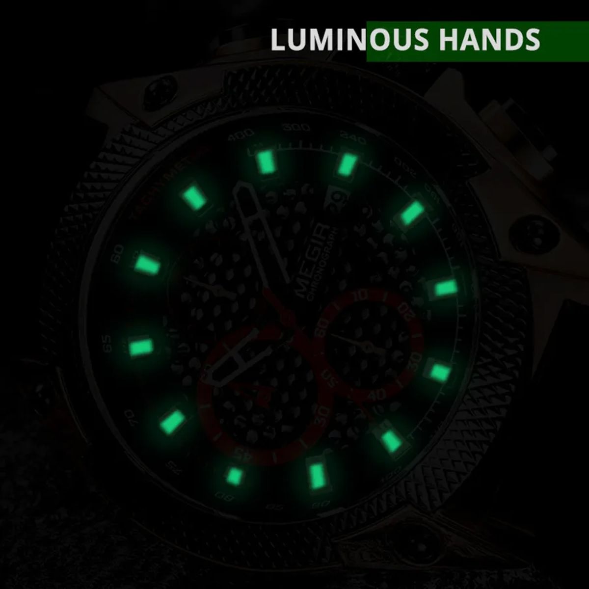 Bold Chronograph Sport Watch with Silicone Strap for Men Bold Chronograph Sport Watch with Silicone Strap for Men