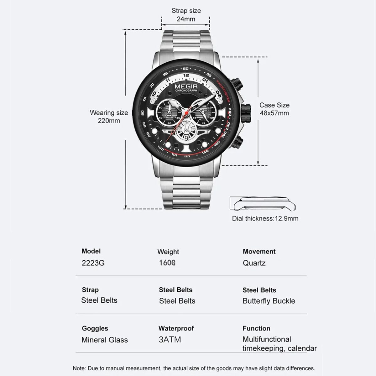 Luxury Men's Military Quartz Chronograph Stainless Steel Wristwatch Luxury Men's Military Quartz Chronograph Stainless Steel Wristwatch