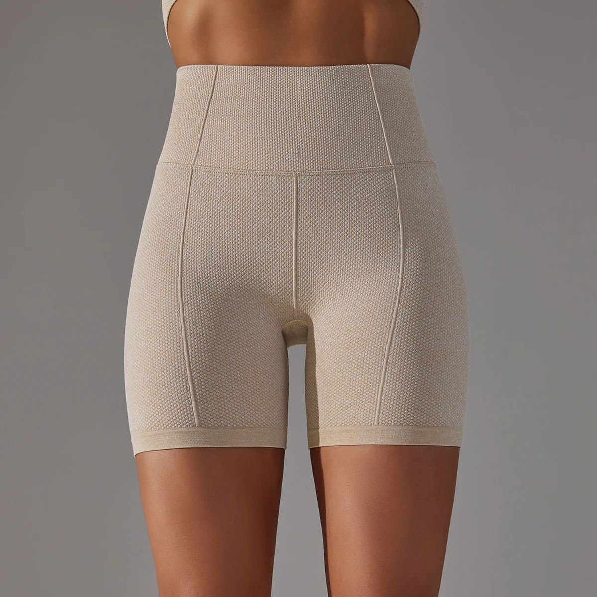 High Waist Seamless Sports Shorts for Yoga and Workout