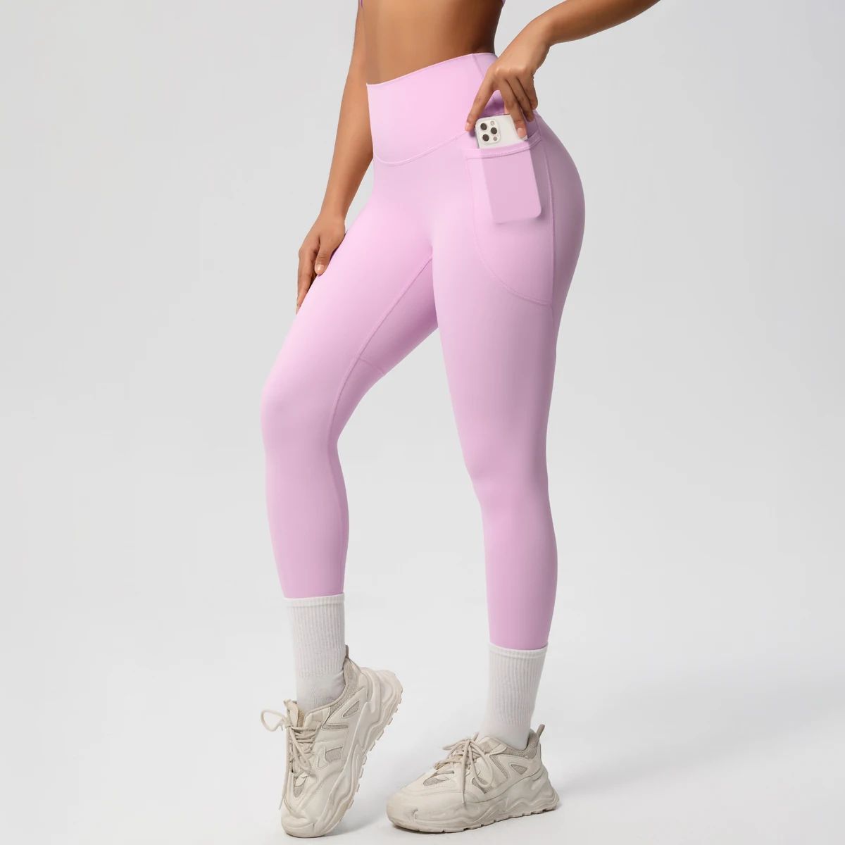 High Waist Double-Sided Brushed Stretch Yoga Leggings for Women