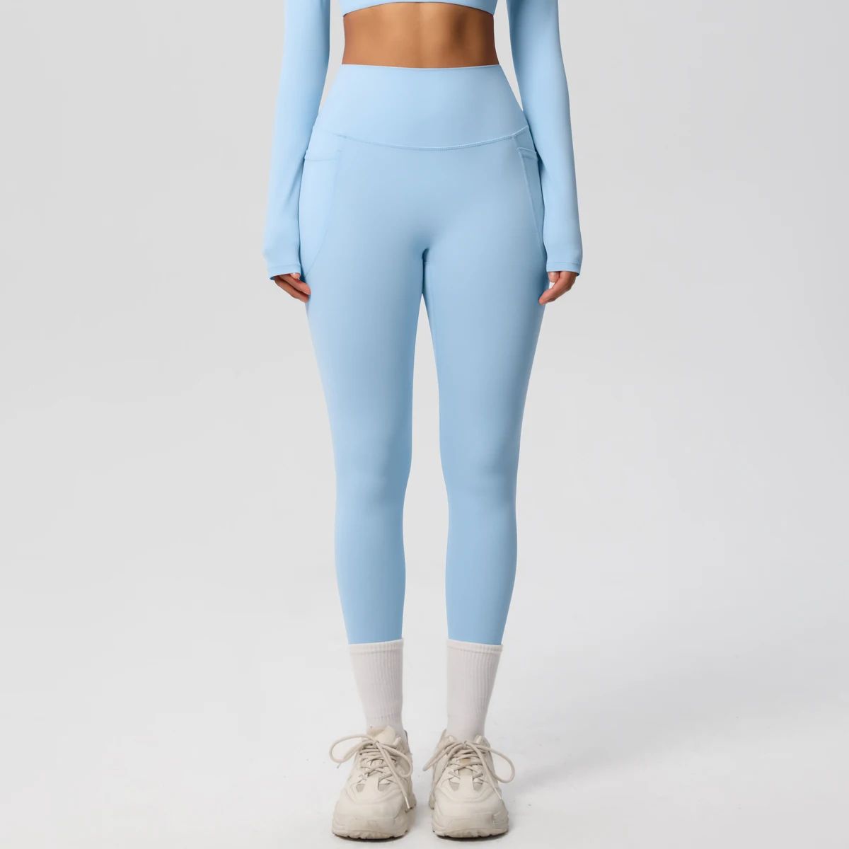 High Waist Double Brushed Ankle-Length Yoga Leggings