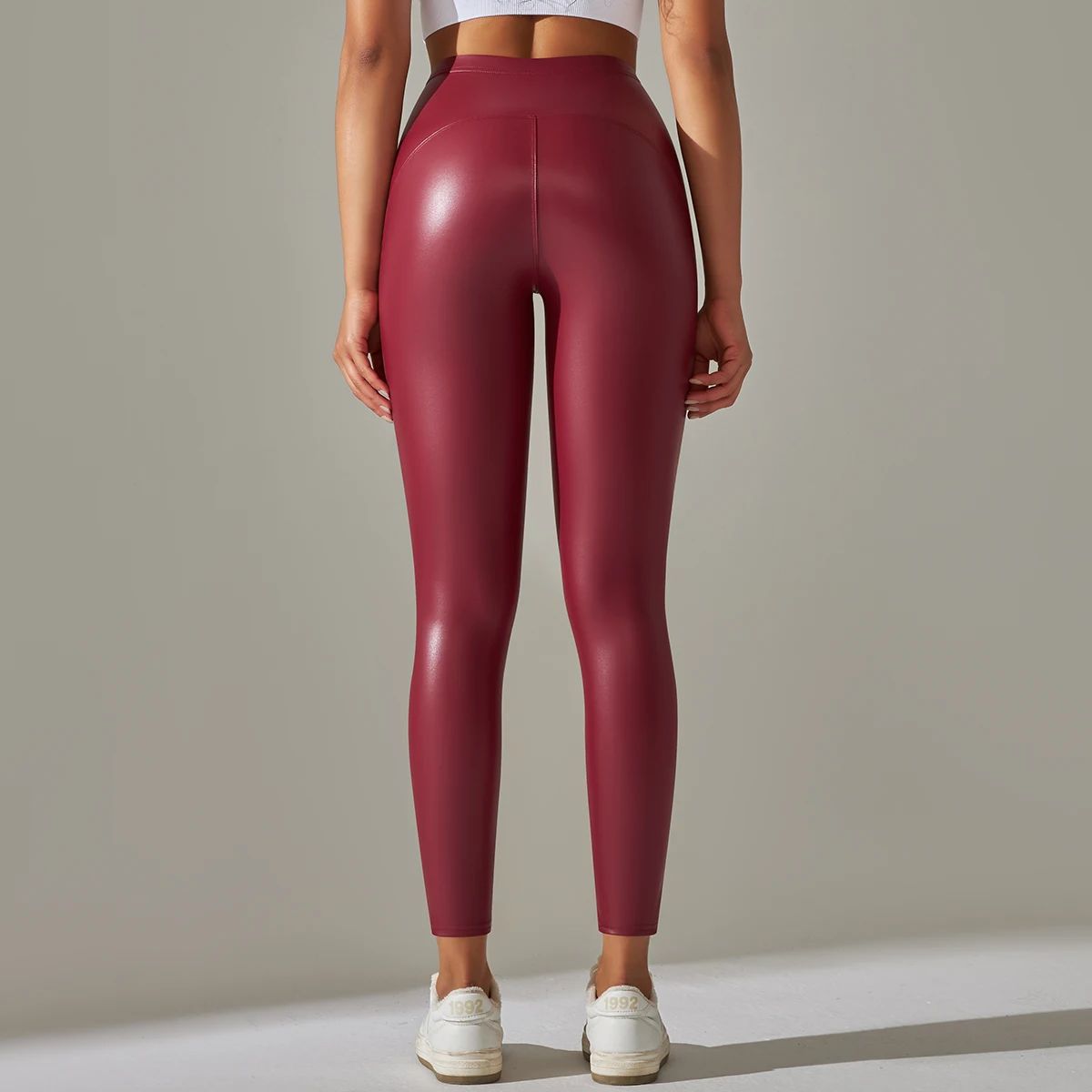 High Waist PU Leather Leggings for Women – Stretch Fit
