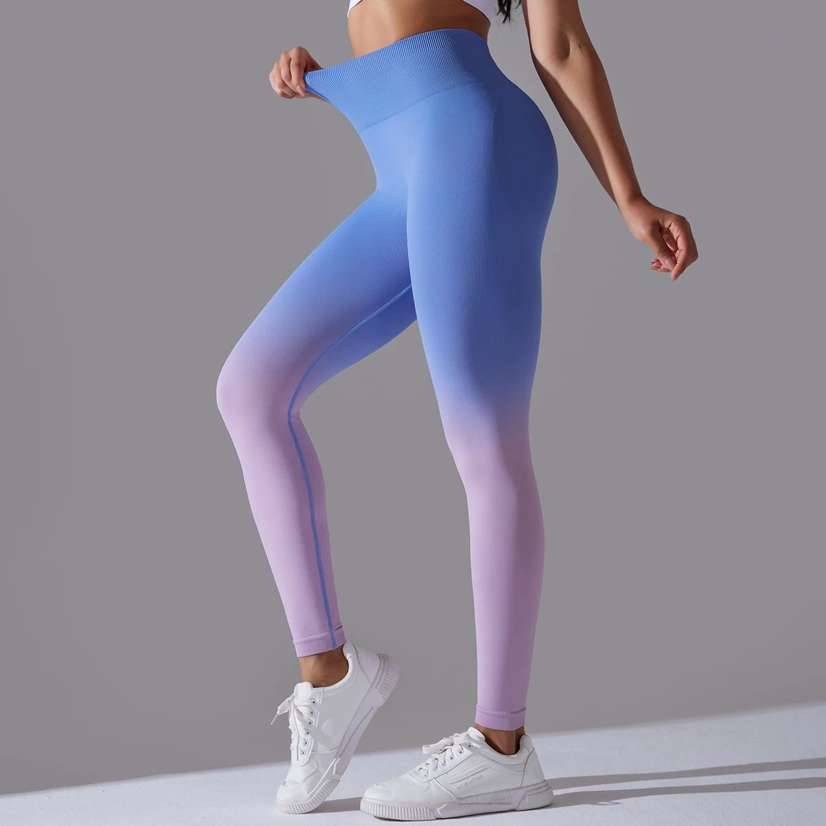 High Waisted Seamless Gym Leggings for Yoga and Fitness