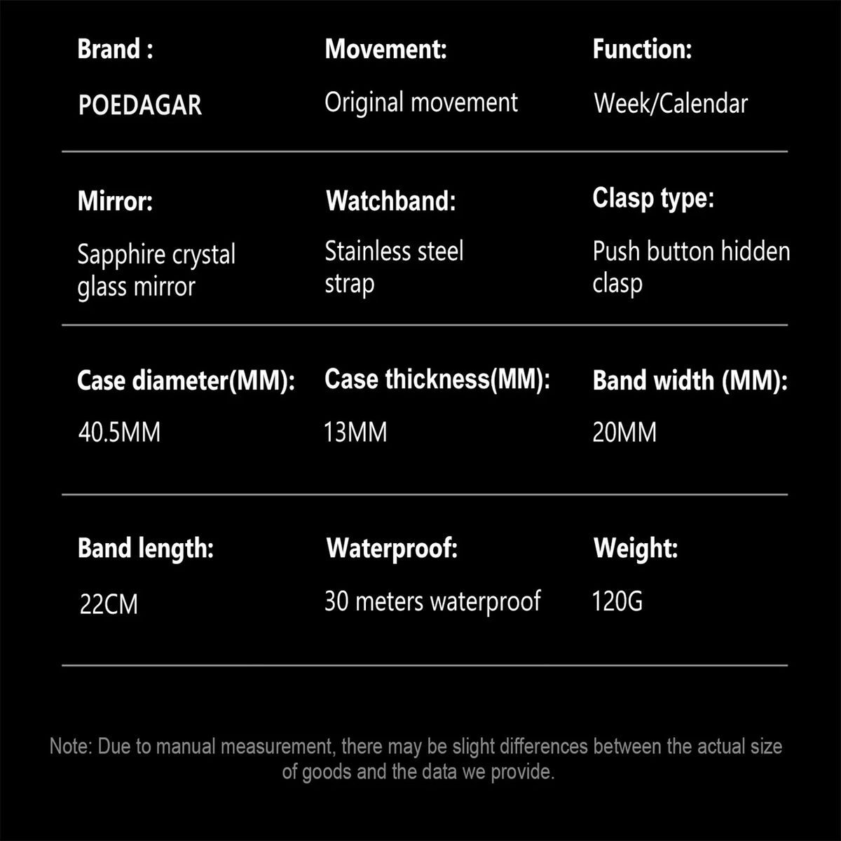 Elegant Stainless Steel Business Watch with Calendar and Luminous Dial