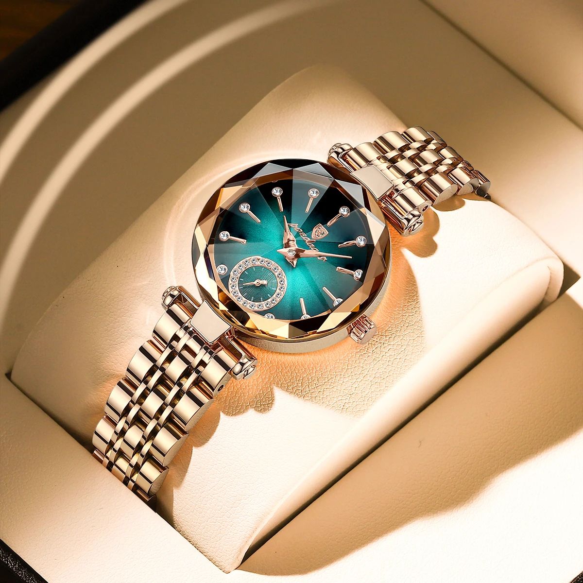 Elegant Stainless Steel Women's Watch with Diamond Accents & Quartz Movement Elegant Stainless Steel Women's Watch with Diamond Accents & Quartz Movement