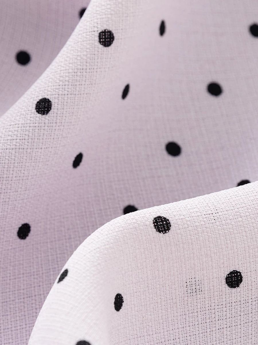 Elegant V-Neck Polka Dot A-Line Dress for Women Summer