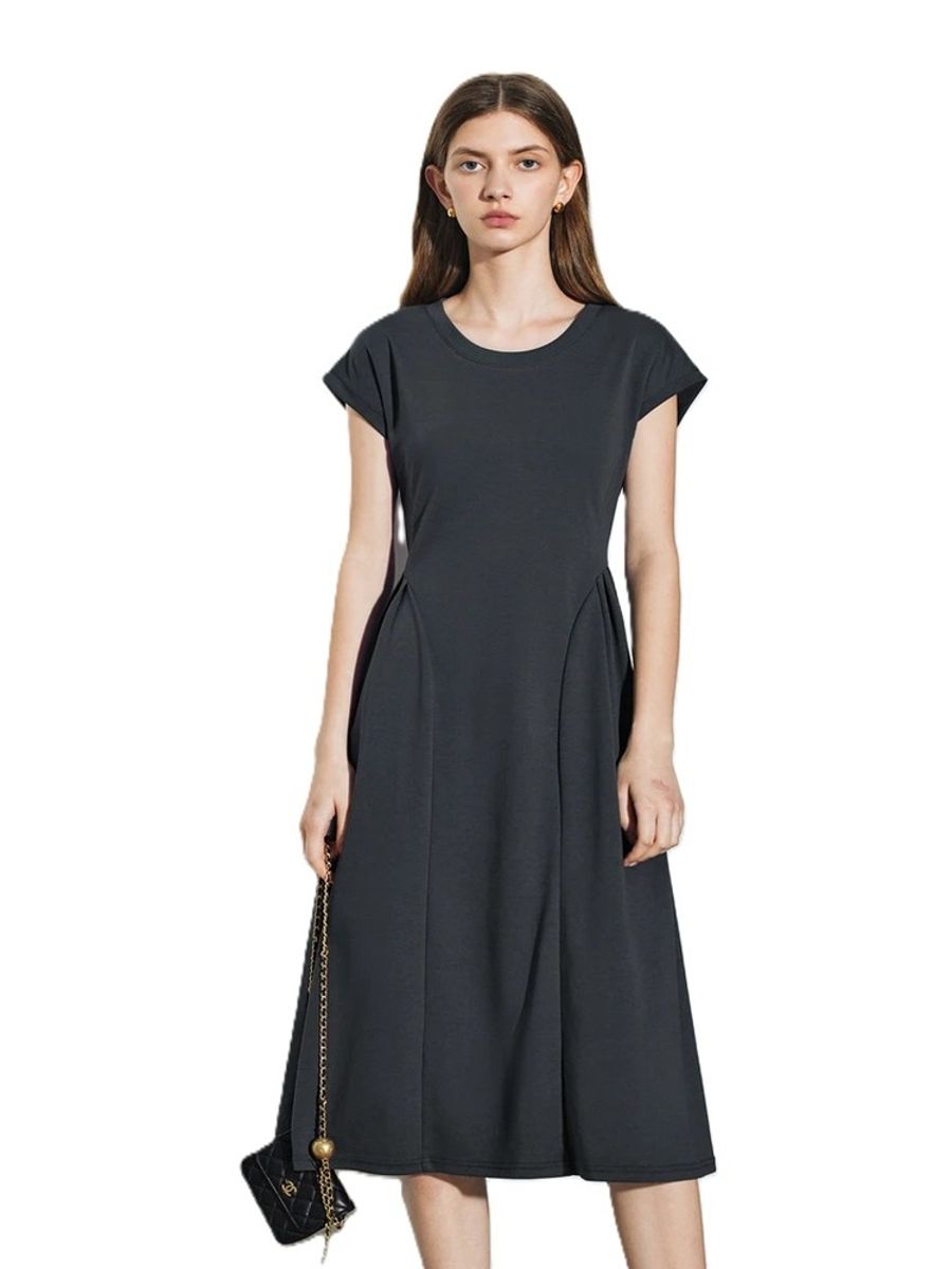 Elegant Slim Fit A-Line Knee-Length Party Dress for Women