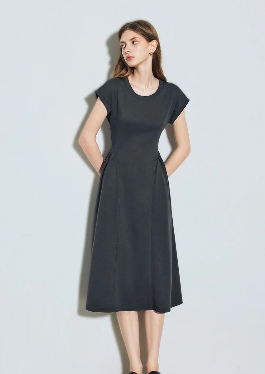 Elegant Slim Fit A-Line Knee-Length Party Dress for Women