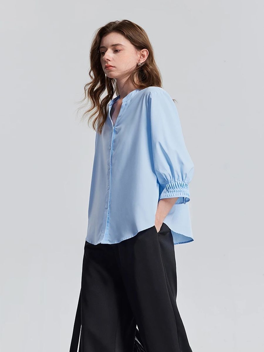 Lightweight Summer Button-Up Blouse for Women Daily Wear