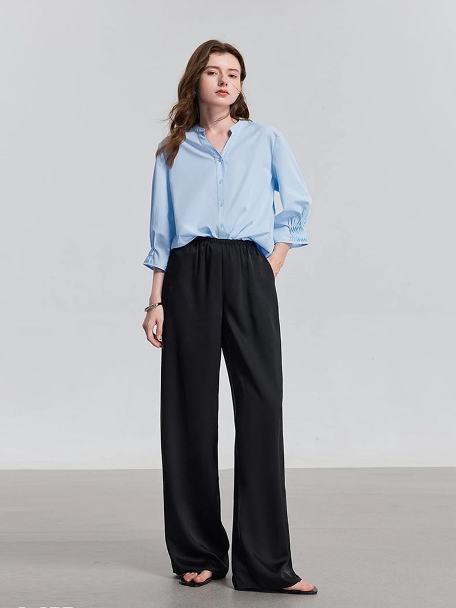 Lightweight Summer Button-Up Blouse for Women Daily Wear