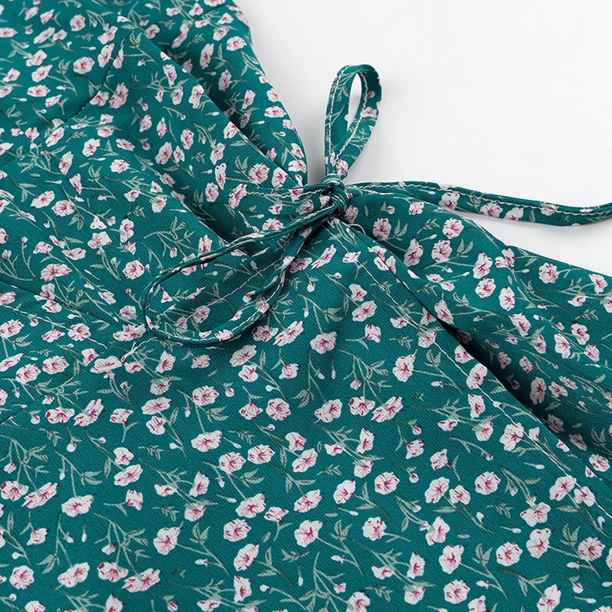 Women's Short Sleeve A-Line Mini Dress with Cross V-Neck