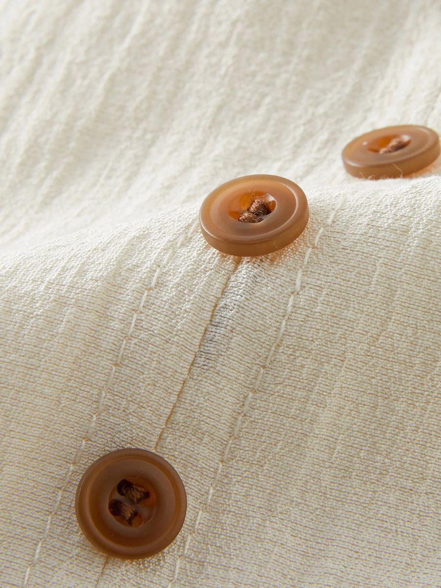 Summer Apricot Essential Minimalist Loose Fit Short-Sleeve Blouse